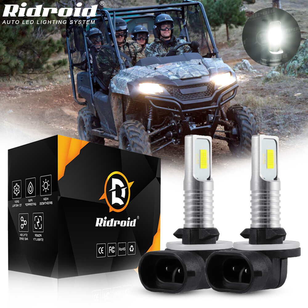 For Honda Pioneer 500 700 2014-2021 LED Bulbs Headlights Lights Super Bright 2pc