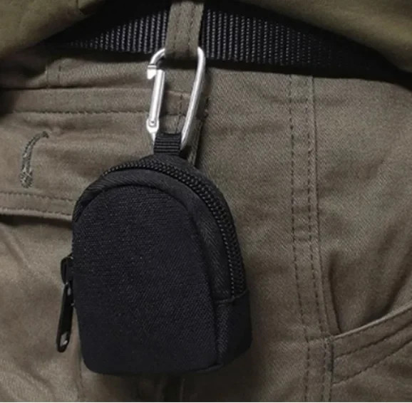 Bluetooth Earbuds Case Clip Pouch Key Holder Mini Zip Bag Small Portable