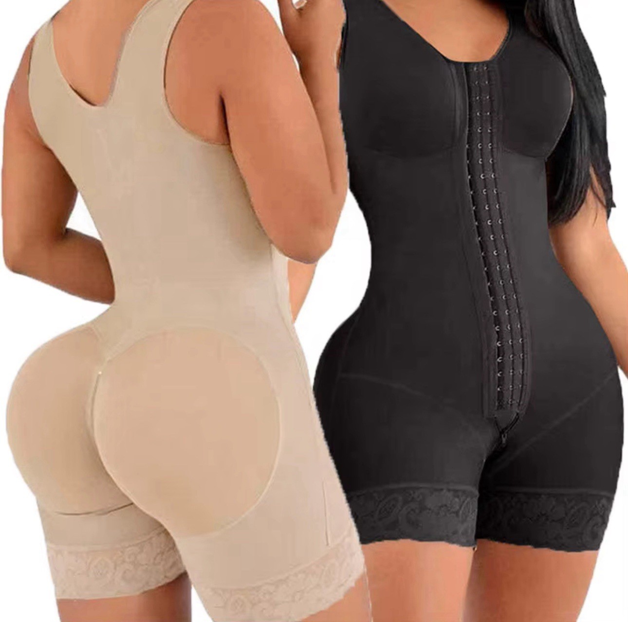 Women’s Shapewear Bodysuit – Tummy Control Waist Trainer & Butt Lifter Black XL