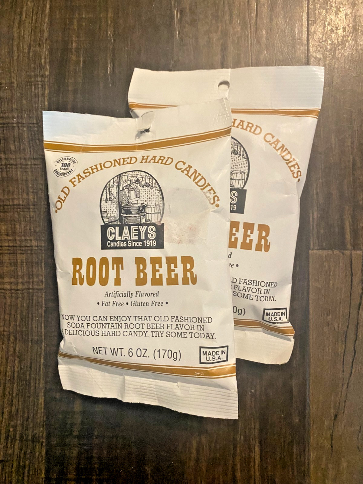 Claeys Root Beer Old Fashioned Hard Candy Packs of 2/3/4 Fat & Gluten Free 6oz