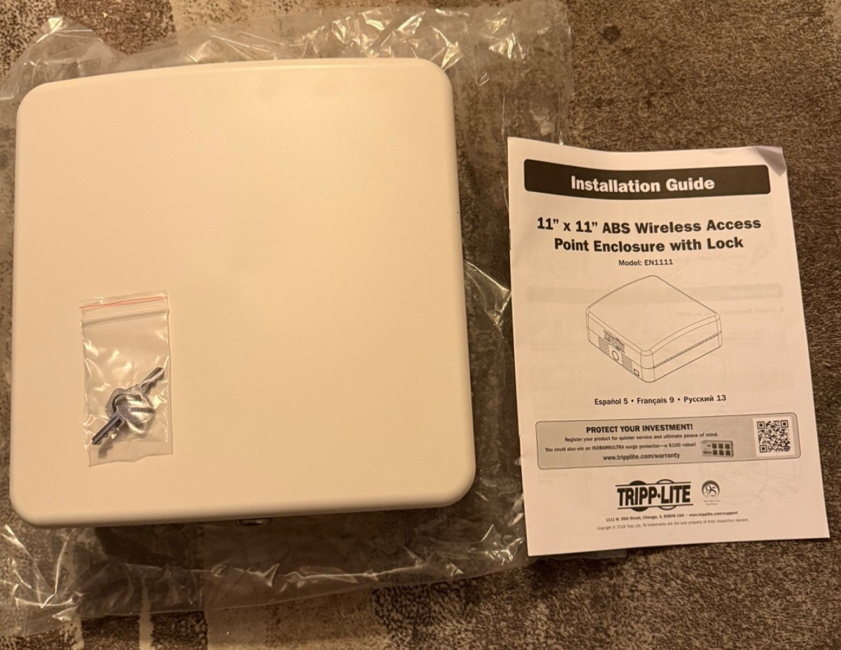 Tripp Lite EN1111 Wireless Access Point Enclosure Mount Box/Open Box -NEW