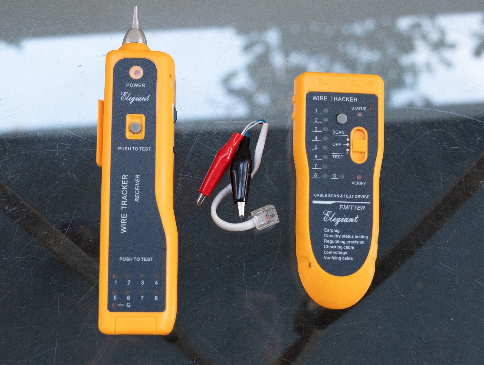 Yellow RJ45 RJ11 Multi-purpose Wire Tracker  - Telephone Network Wire Lan Cable