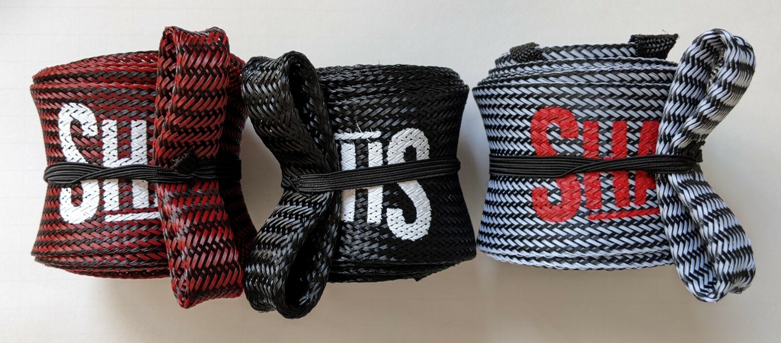 Shavoc Fishing Rod Sleeves Lot of 3 Gray Black Red