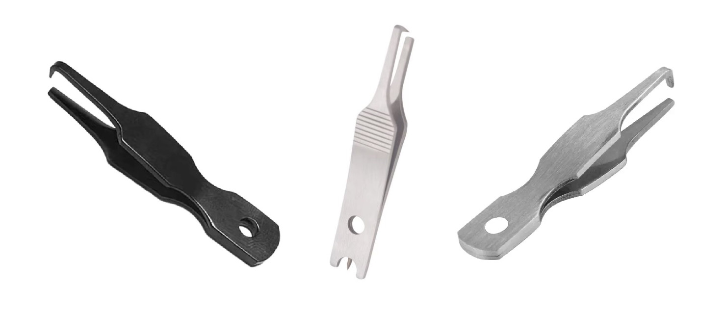 Split Ring Opener Tweezers Stainless Steel Heavy Duty Tool Hook Eye Cleaner