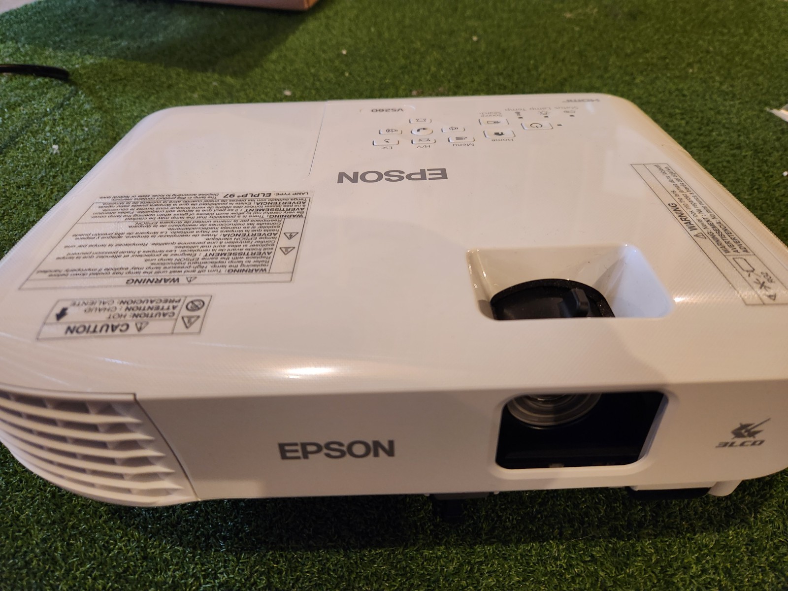 Used Epson VS260 H971A 3300 Lumens 1080 HDMI Projector with Remote