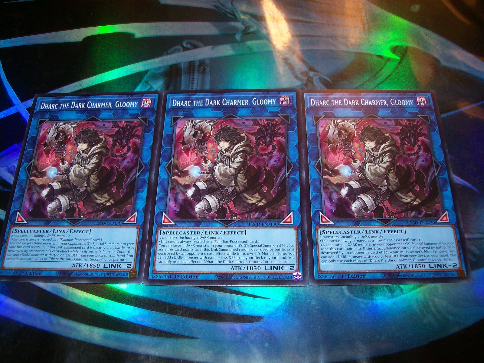 3x Dharc the Dark Charmer, Gloomy 1st Edition Common L26D-ENM30 Yu-Gi-Oh!