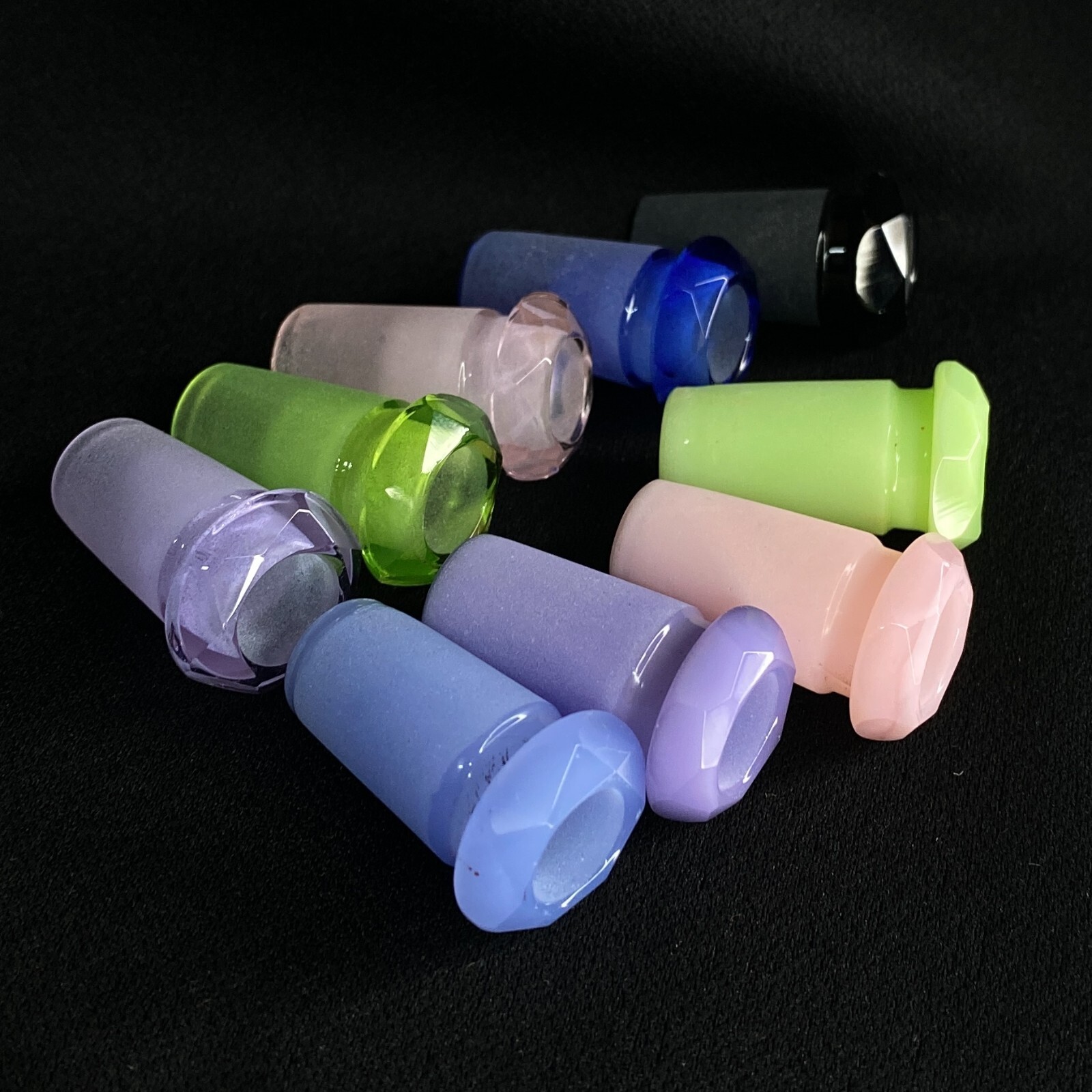 14mm Male to 10mm Female Faceted Glass Slide Bowl Adapter