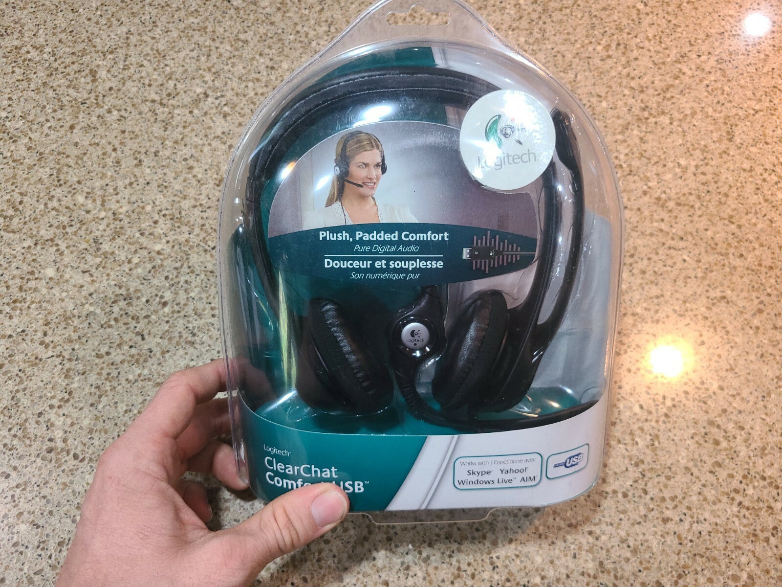 New Logitech ClearChat Comfort USB Headset w/ Free Labtec Webcam 1200 *BUNDLE*