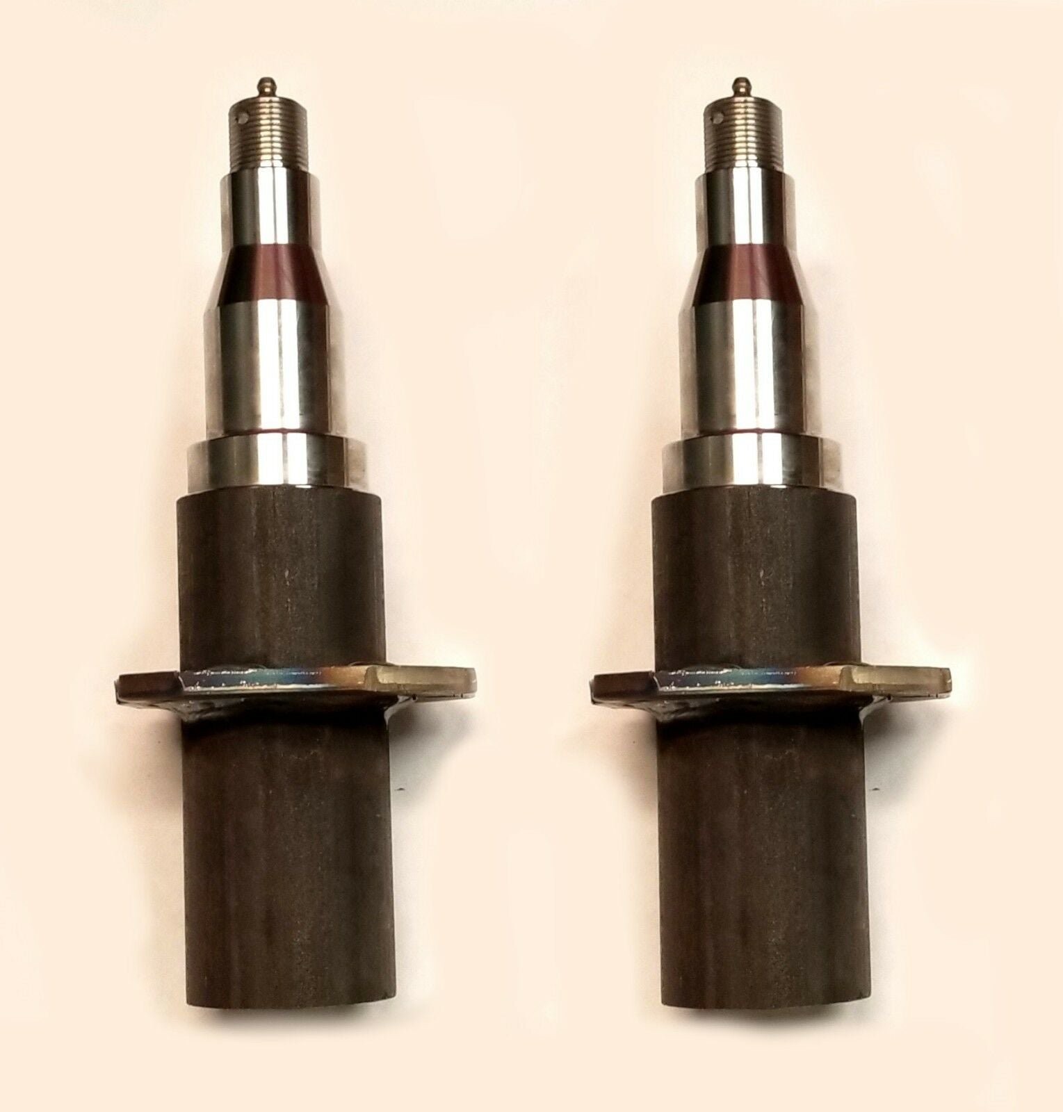 Pair Trailer Axle Spindle #42 Brake Flange EZ Lube Hub Stub Shaft 6000 7000