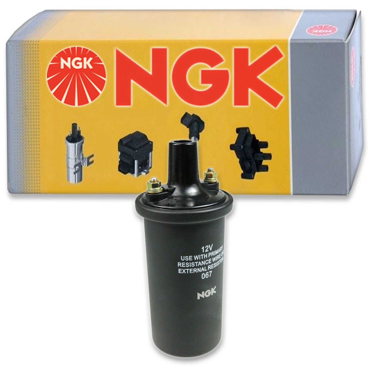 1 pc NGK Ignition Coil for 1965-1968 Toyota Stout 1.9L L4 - Spark Plug Tune it