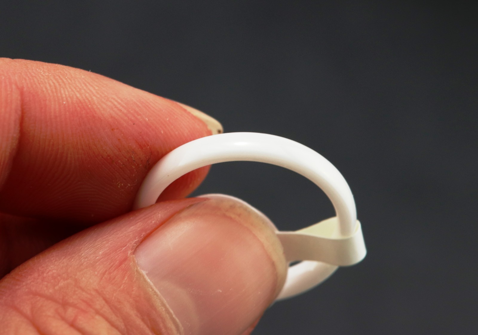 White Ceramic Wedding Ring: Elegant Minimalist Band (3mm)