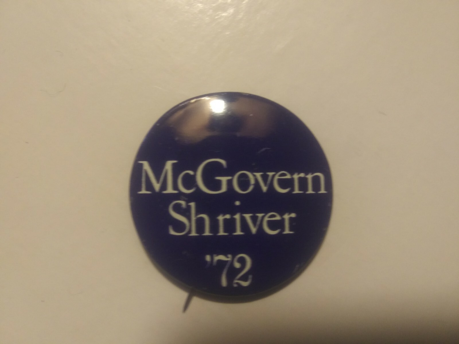 1 3/8" Presidential George McGovern Shriver Campaign Pin Back 1972  Button