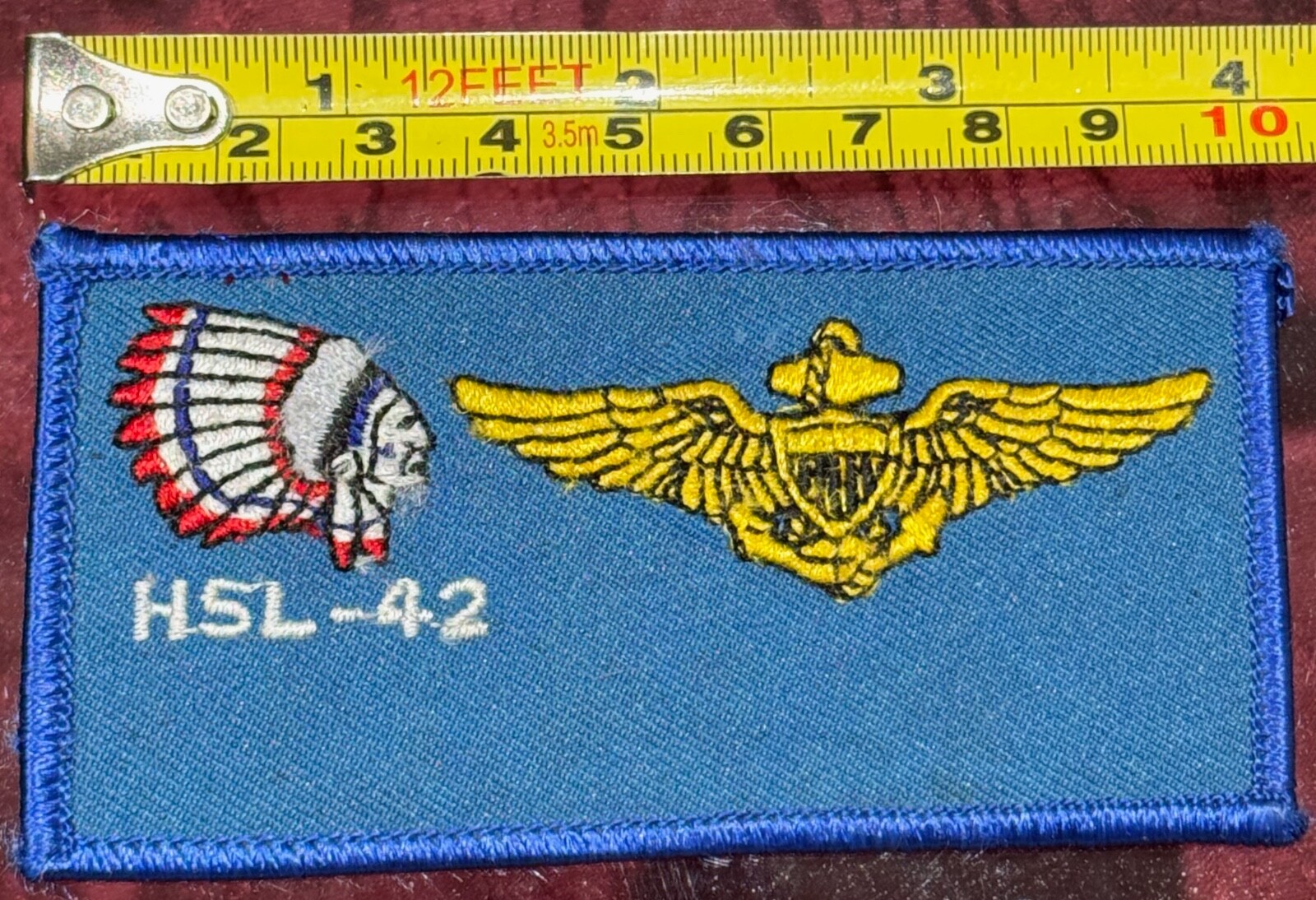 HSL - 42 Navy Aviator Name-Tag 4" Patch Proud Warriors
