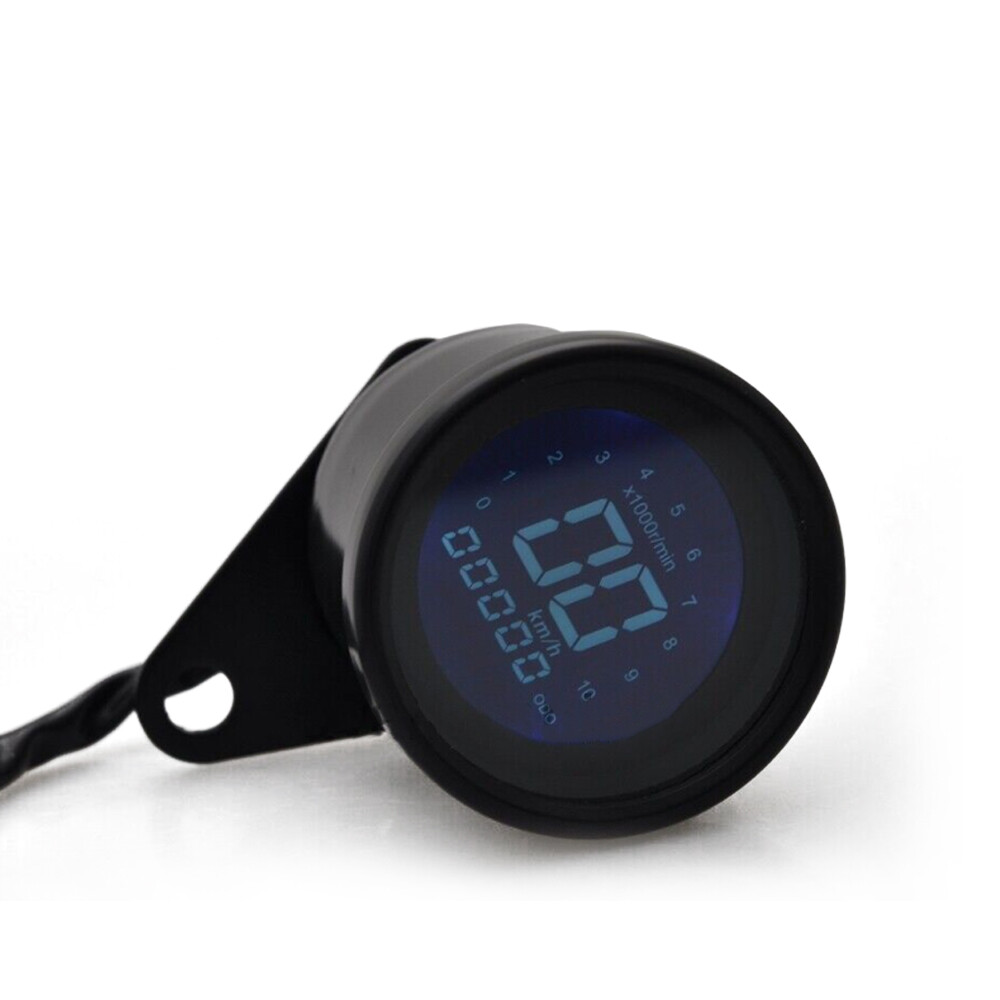 LCD Digital Speedometer for Motorcycles - Universal Tach/Fuel/Odometer 12V