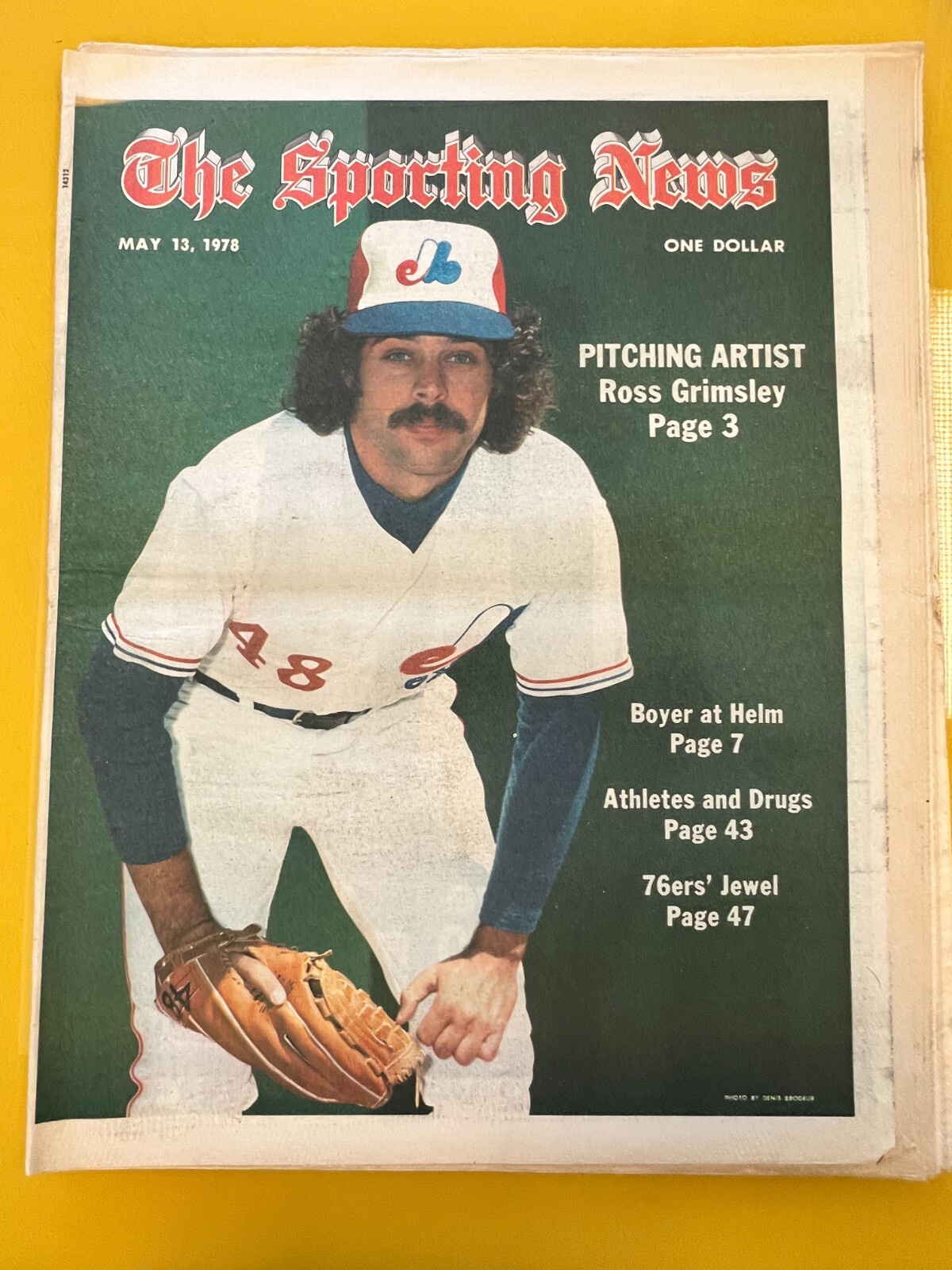 The Sporting News May 13, 1978 - Ross Grimsley - Montreal Expos NO LABEL