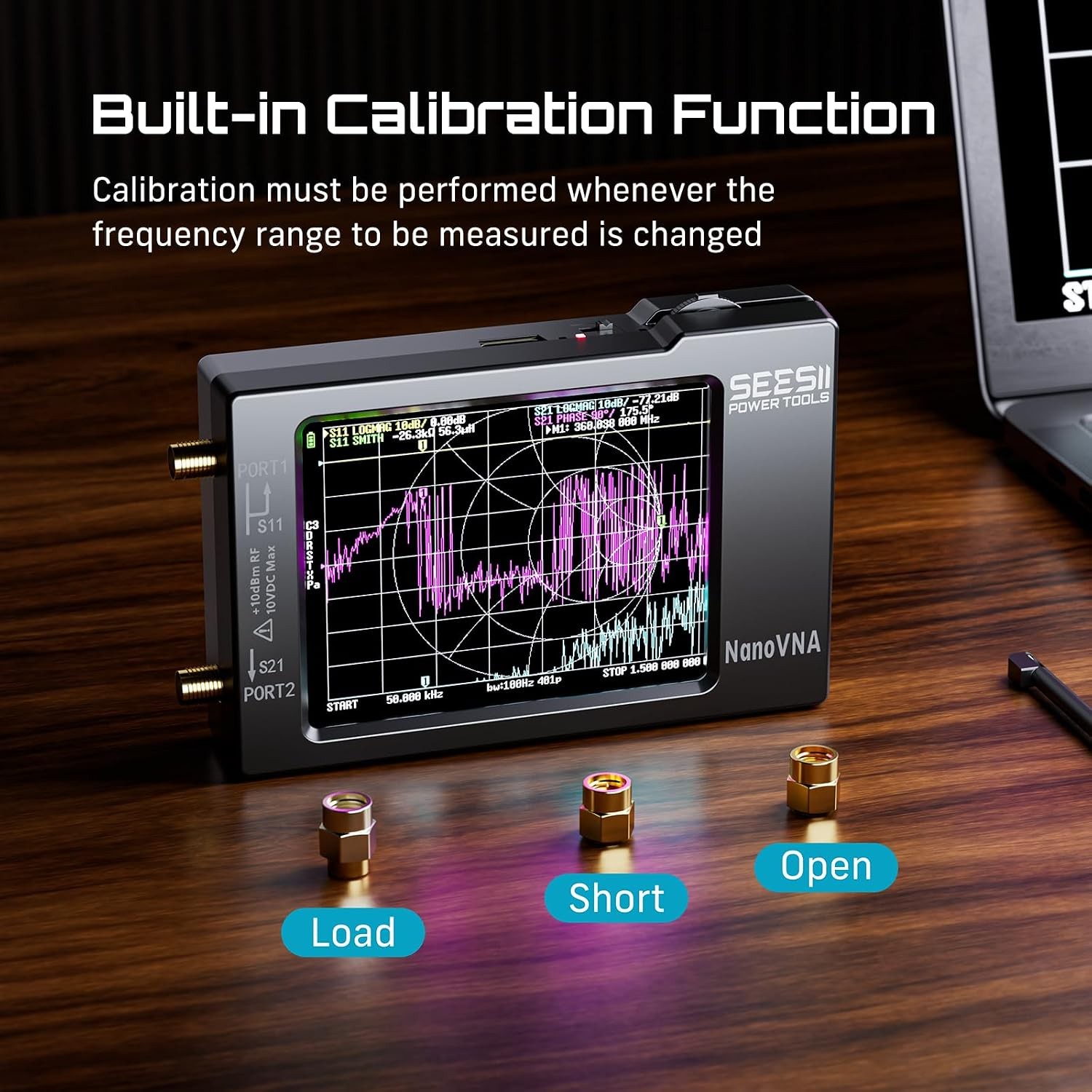 Touch 2.8 inch NanoVNA-H Vector Network Analyzer HF VHF UHF MF Antenna Analyzer