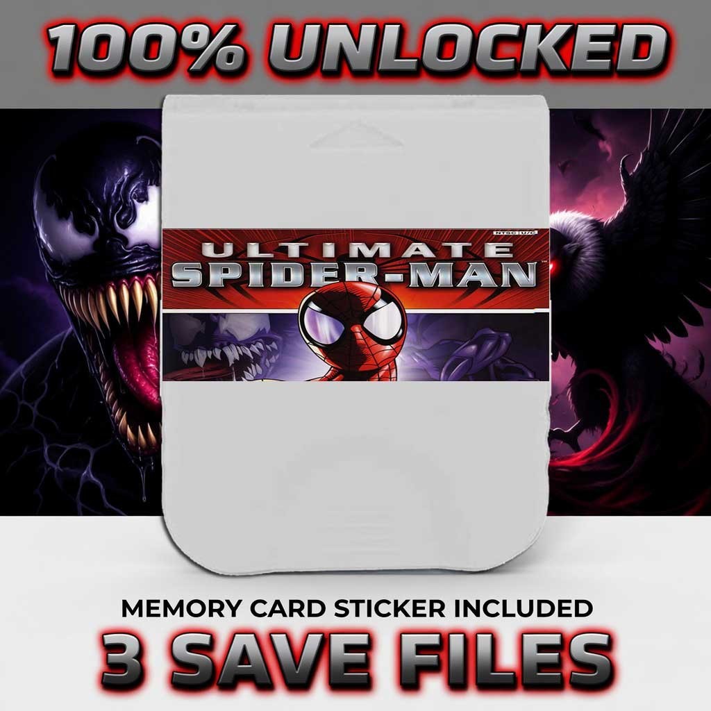 Ultimate Spider-Man GameCube Memory Card 100% Unlocked Complete