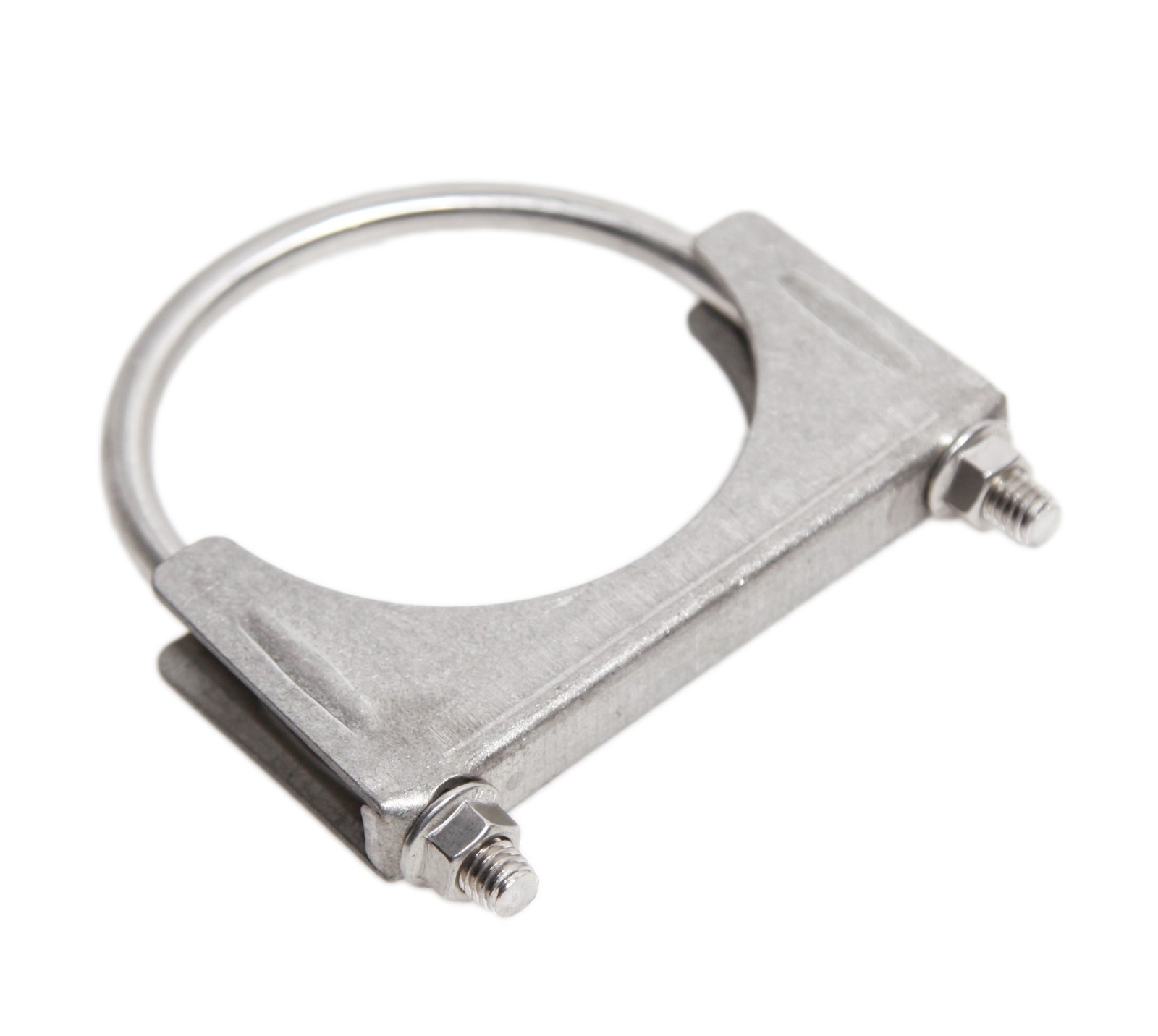 1PC 4"ID Exhaust Tail Pipe U-bolt Clamp Metal Steel Flange SS T201 U Bolt Clamp