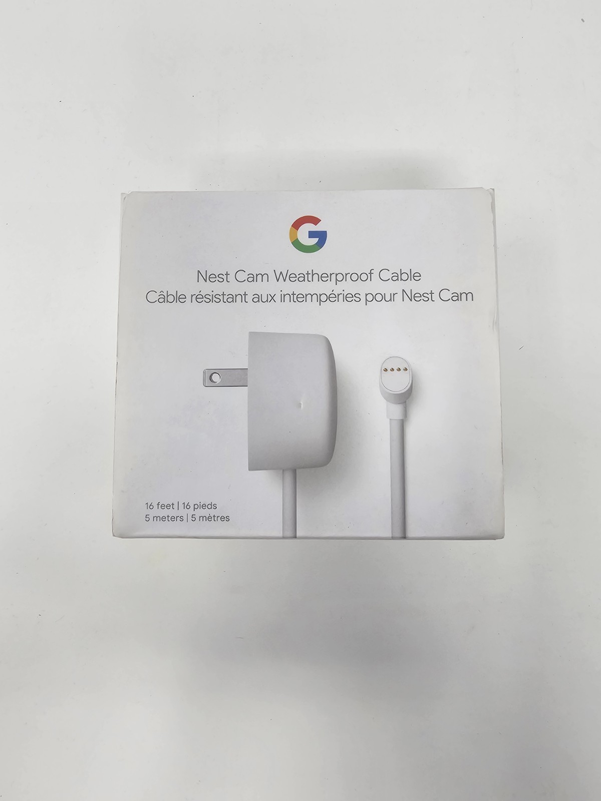Google Nest Weatherproof Cable for Nest Camera (16 feet / 5 meters) Snow