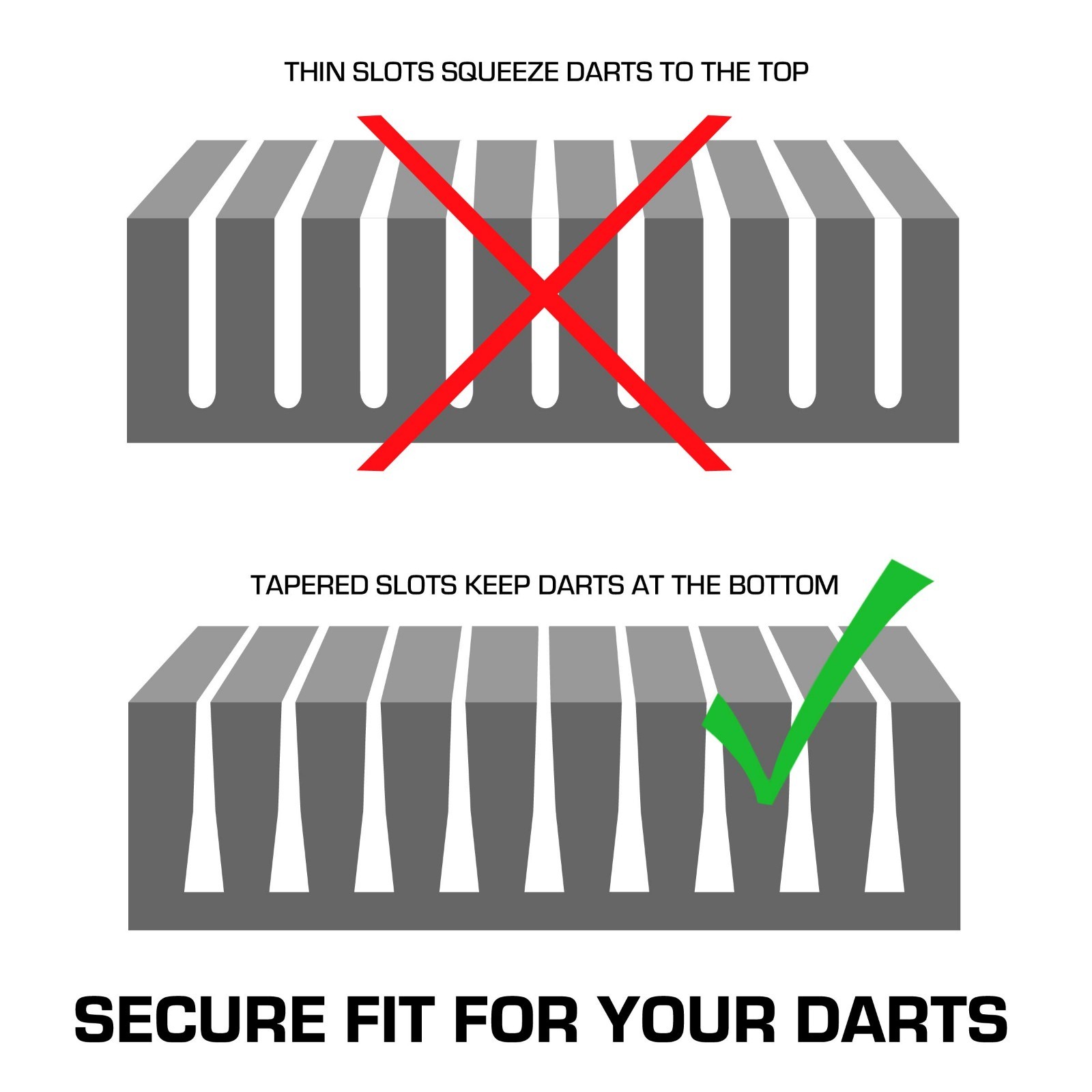 Hard Shell Dart Case - Protective Storage for 8 Darts, Tips, Flights & Accessori