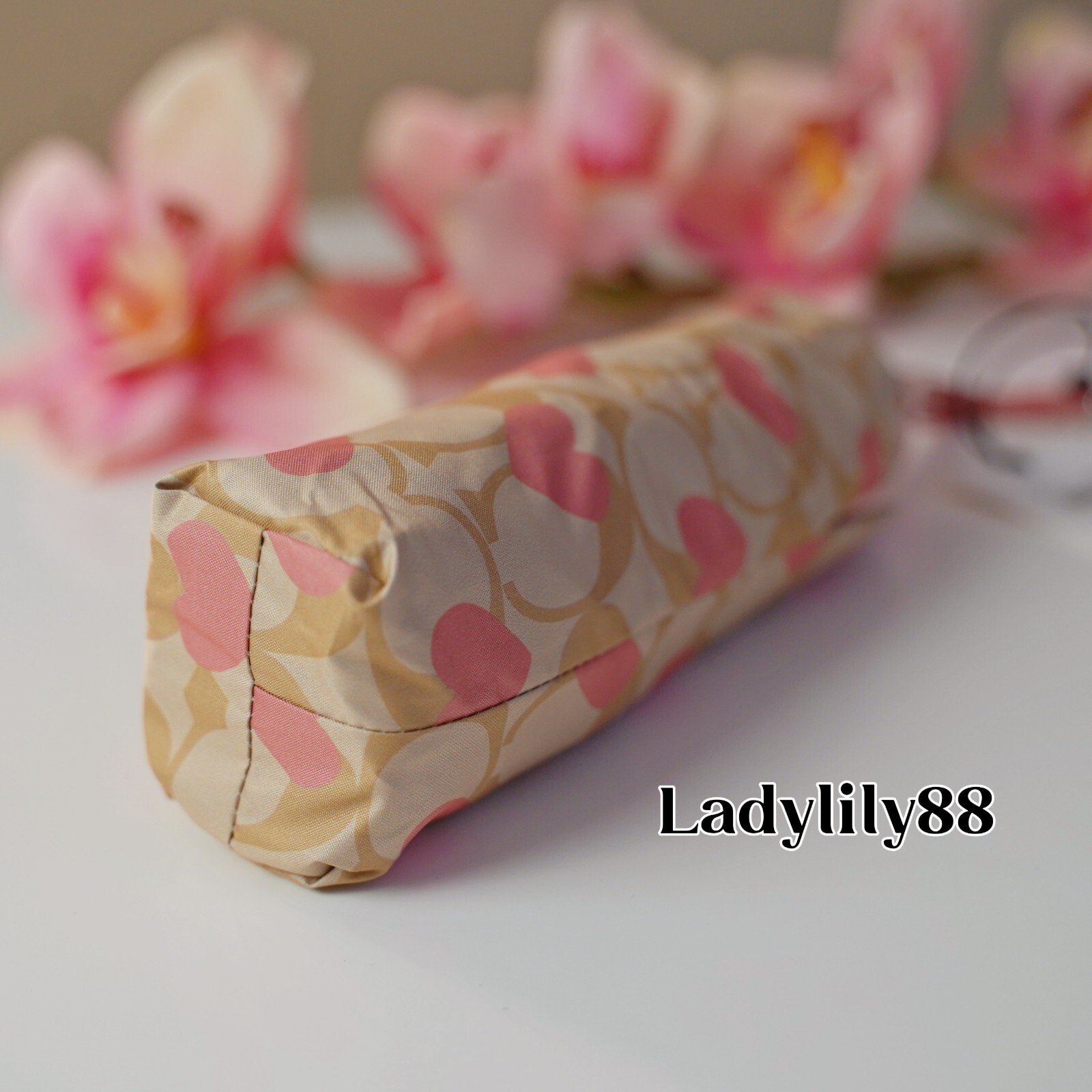 NWT CoachCP499 Mini Umbrella In Signature Heart Print