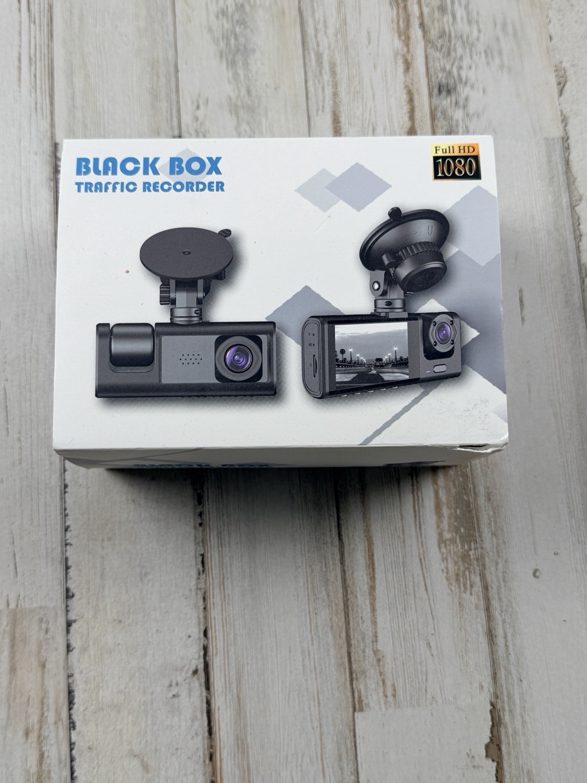 NEW Black Box Front & Rear Traffic Dash Cam-HD New In Box Fast Ship Very Nice