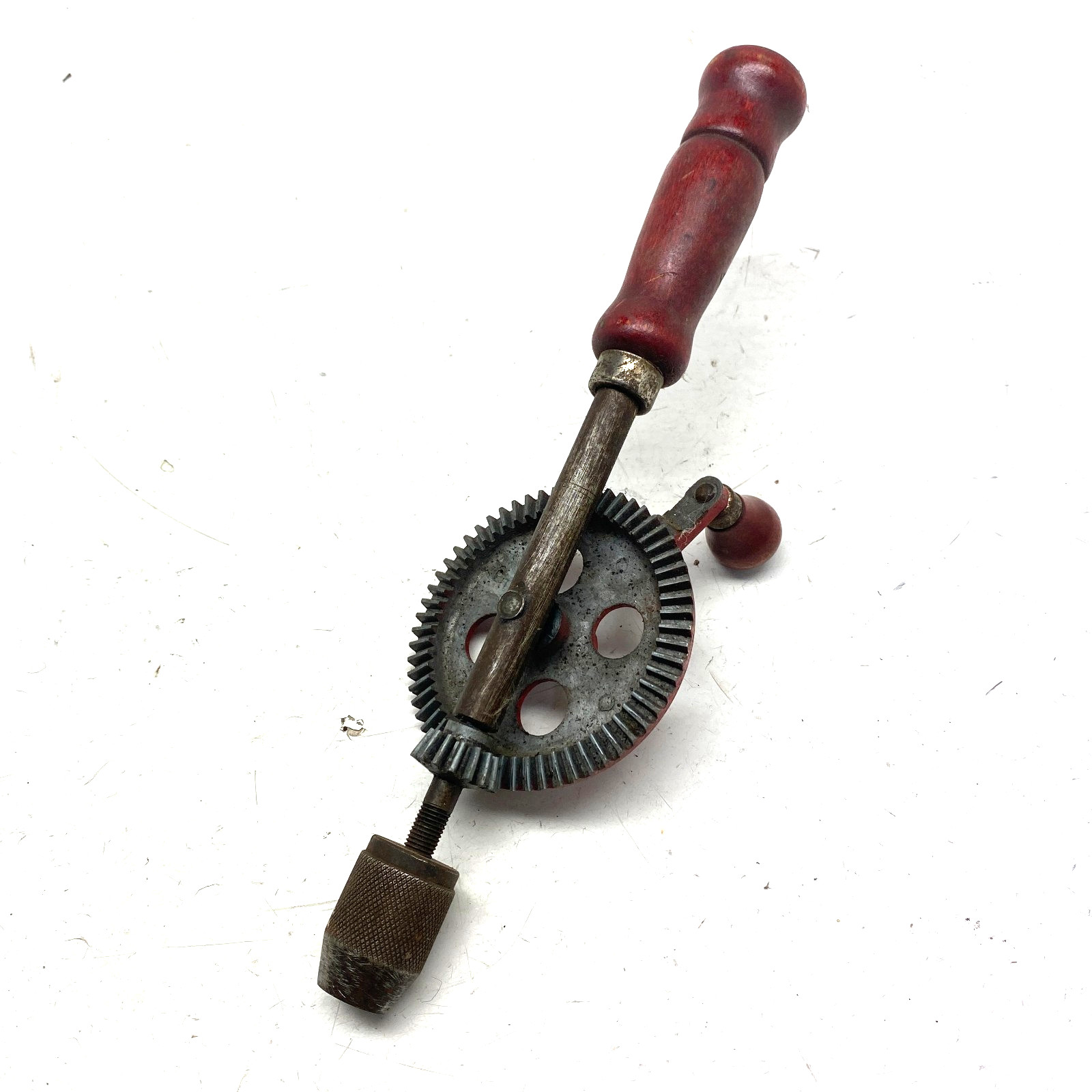 Egg Beater Style Hand Crank Drill Antique Vintage 11"