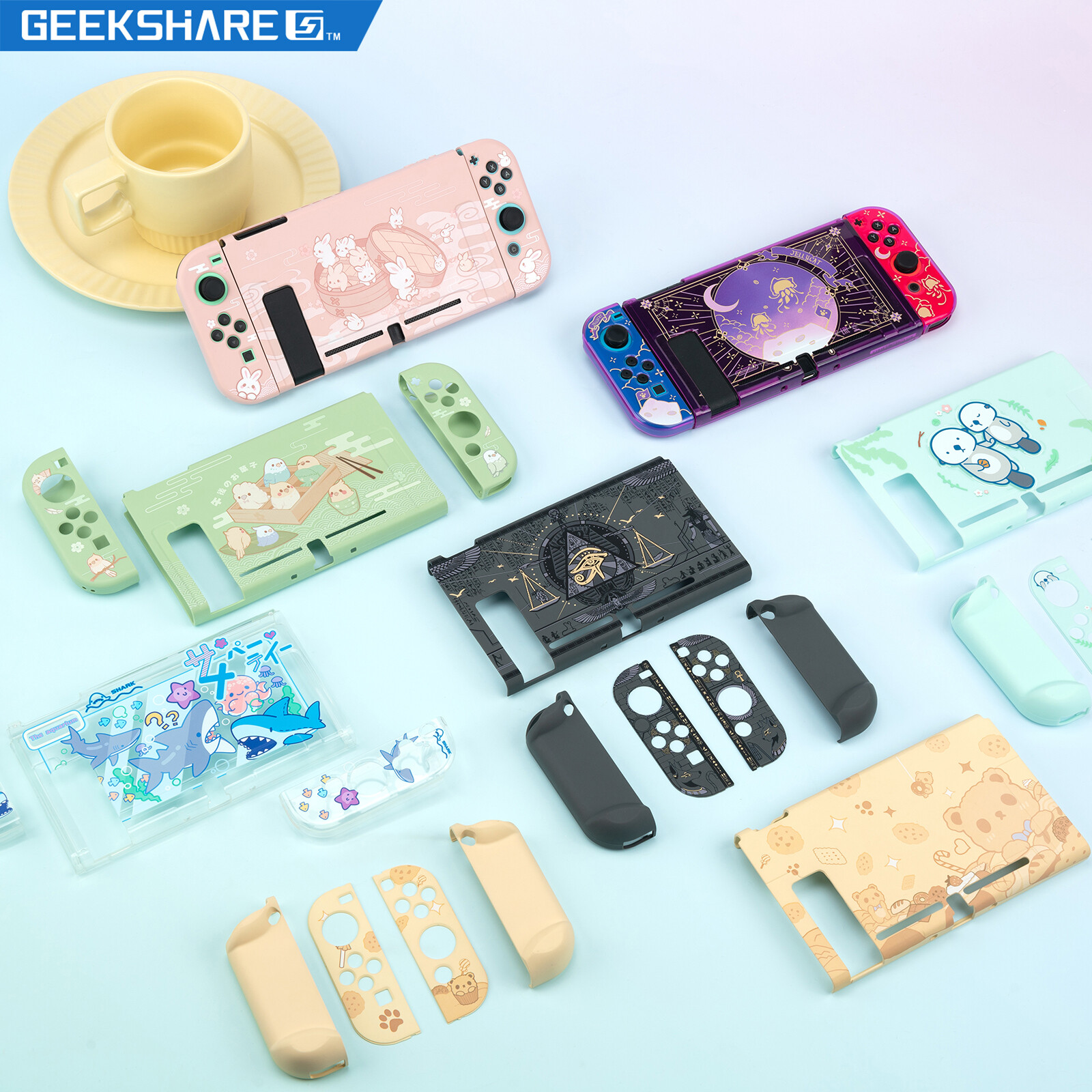 GeekShare Nintendo Switch Protective Case PC / TPU Slim Shell Case Cover