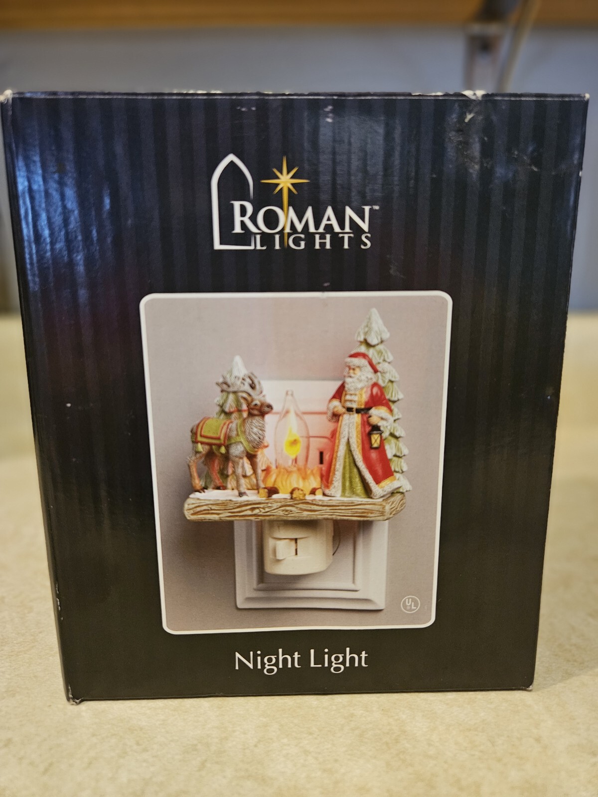 Roman Lights Santa, Reindeer, Campfire Night Light
