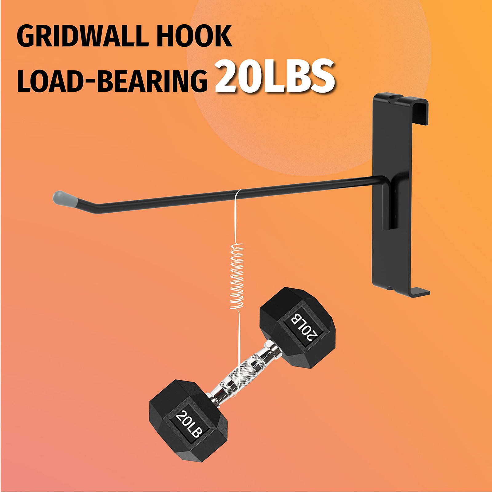 50 PC 2 Inch Black Display Hooks for Grid Wall Panel Gridwall Peg Hook
