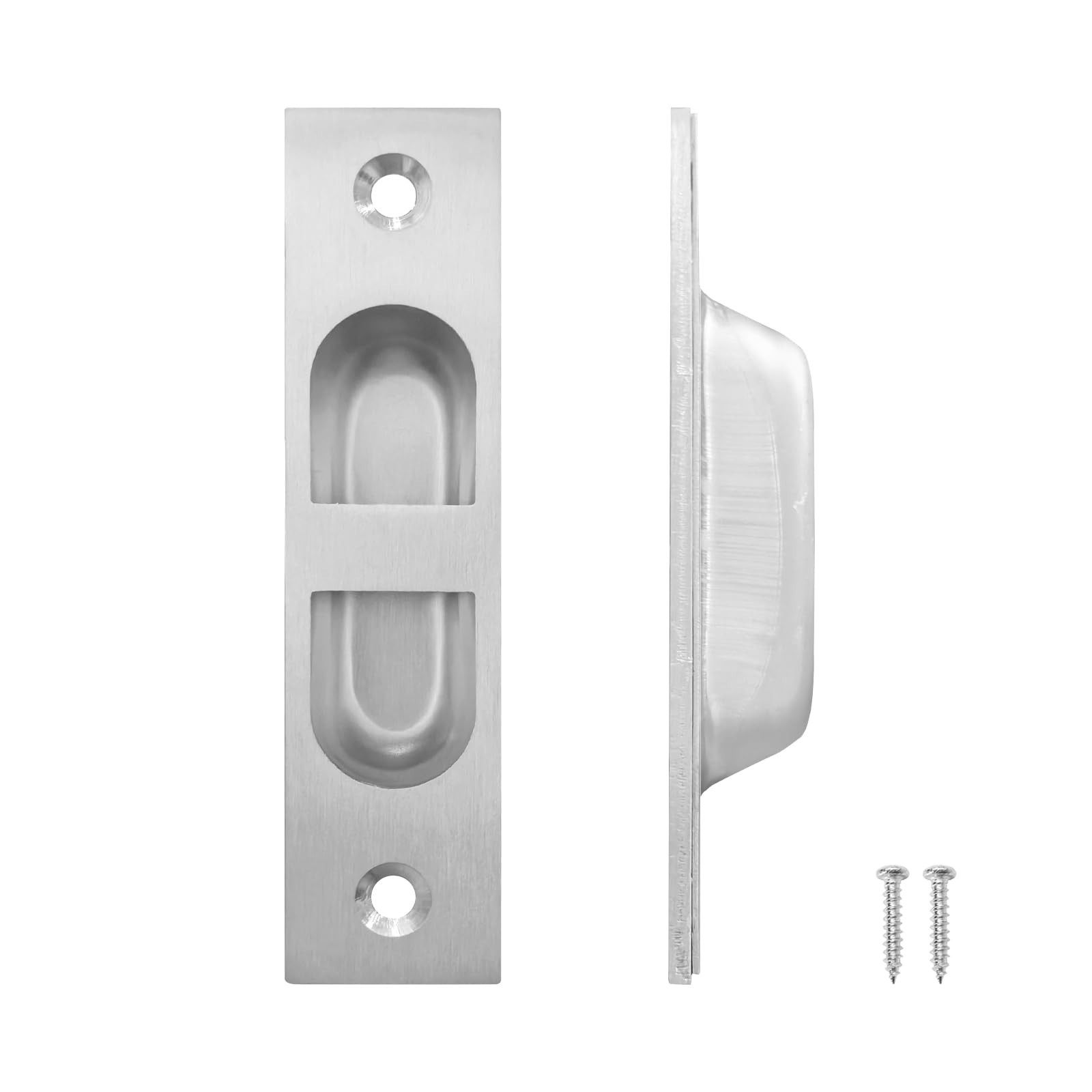 4 Inch Pocket Door Edge Pull, 304 Stainless Steel Flush Edge Handle，Pocke