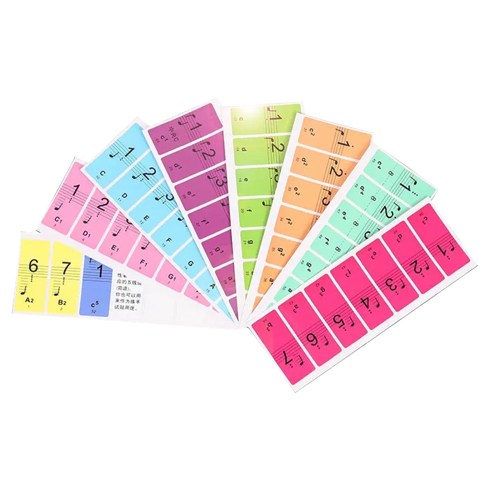 1Set 88-Key Electronic Keyboard Piano Learning Key Beginner Note Sticker Labels-
