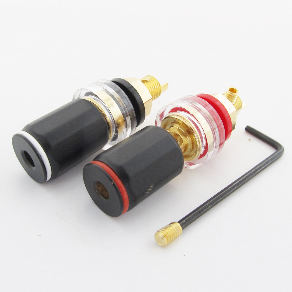 4pcs High Quality Pure Copper HiFi Amplifier Speaker Terminal Binding Post 50mm