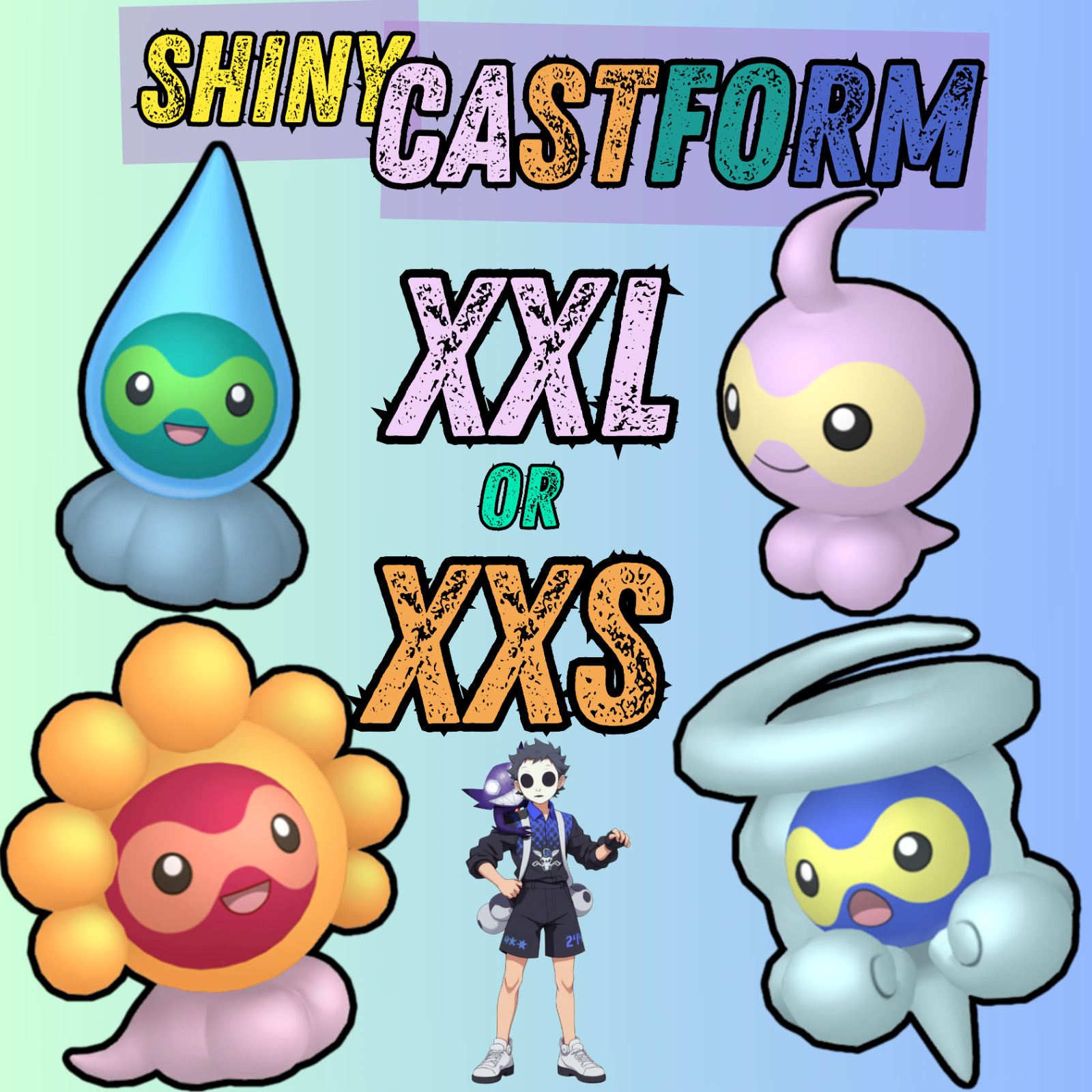 Shiny Castform XXL or XXS All Versions Pokemon Go