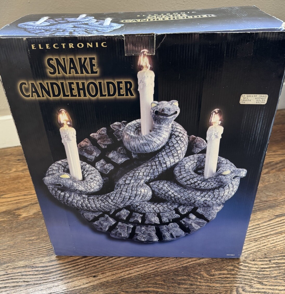 Halloween Electronic Snake Candleholder  Dark Gothic Victorian 1997 Prop Spencer