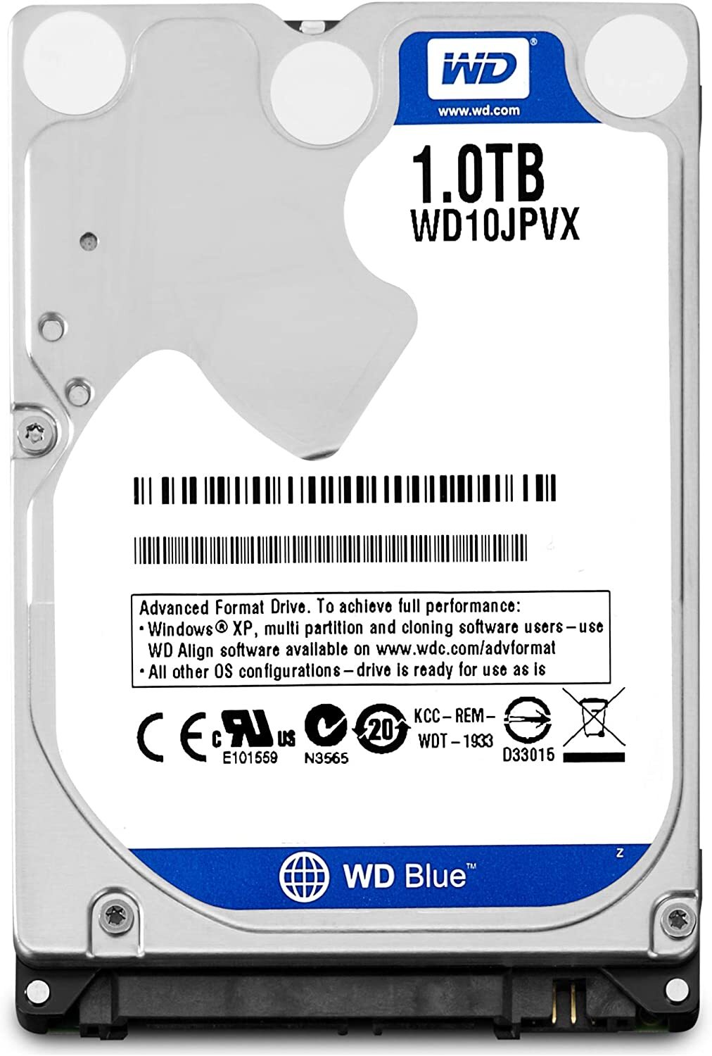 Hard Disk 1TB Western Digital WD10JPVX-08JC3T6 -- SATA 2.5 1 TB HD
