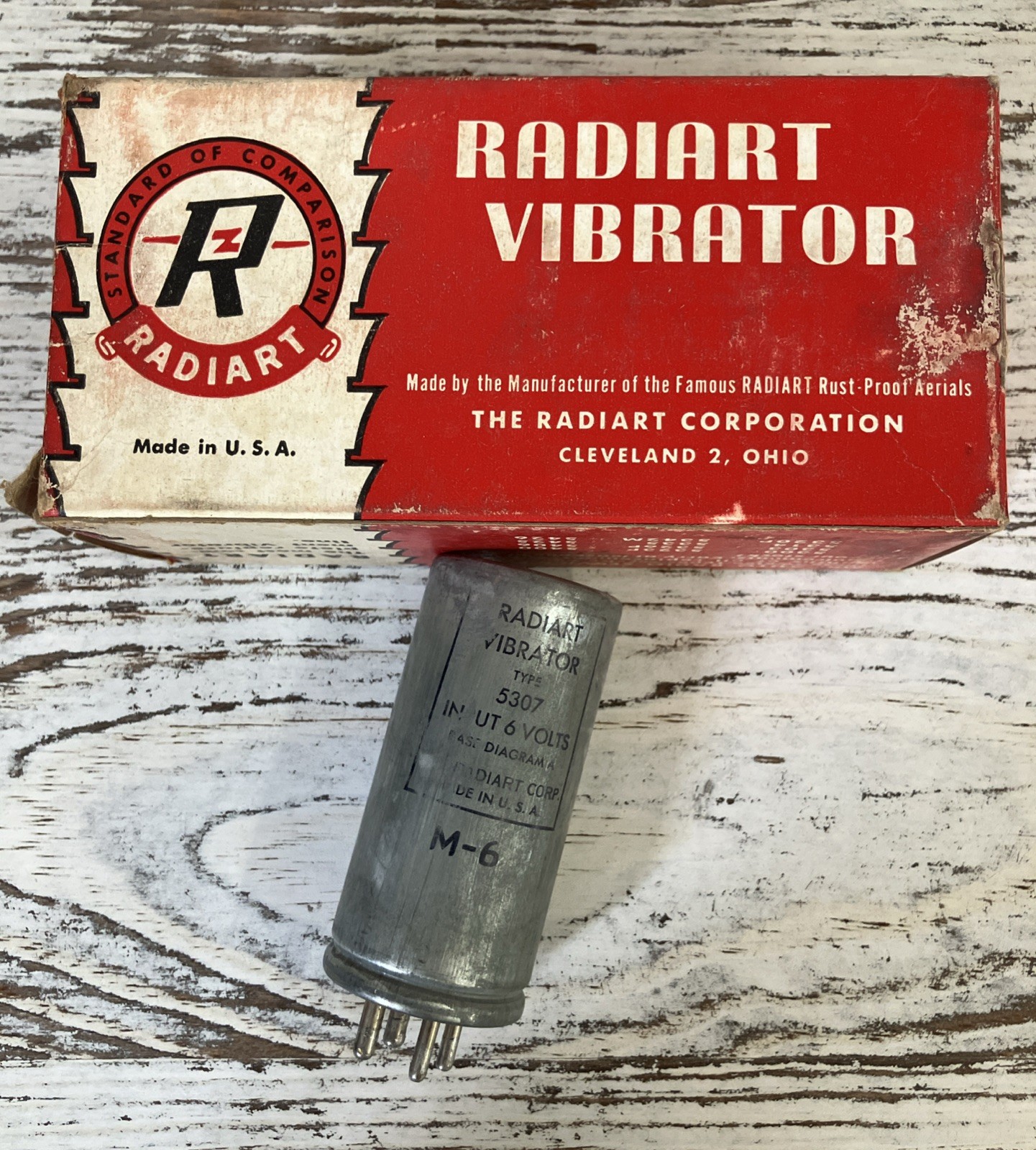 Radiart Vibrator 5307 6V 4-Prong Base 445-266 Original Box