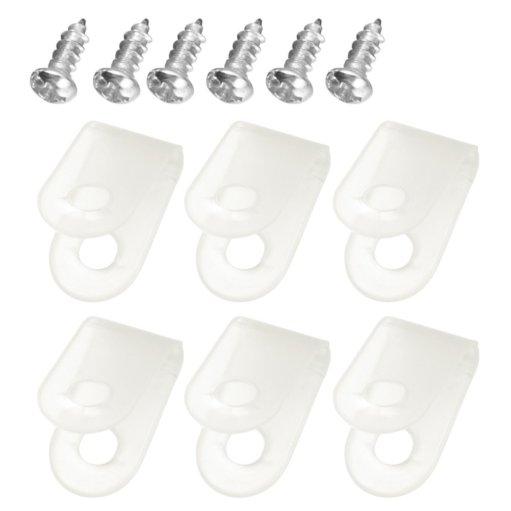 100Pcs Reusable Nylon R Clip Cable Clamps Wire Holders for Office and Home