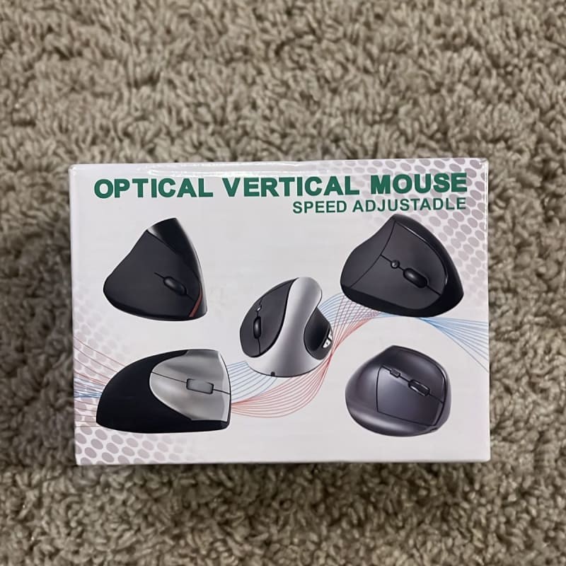 4a Optical Vertical Ergonomic Mouse Speed Adjustable Wireless No Battery Door