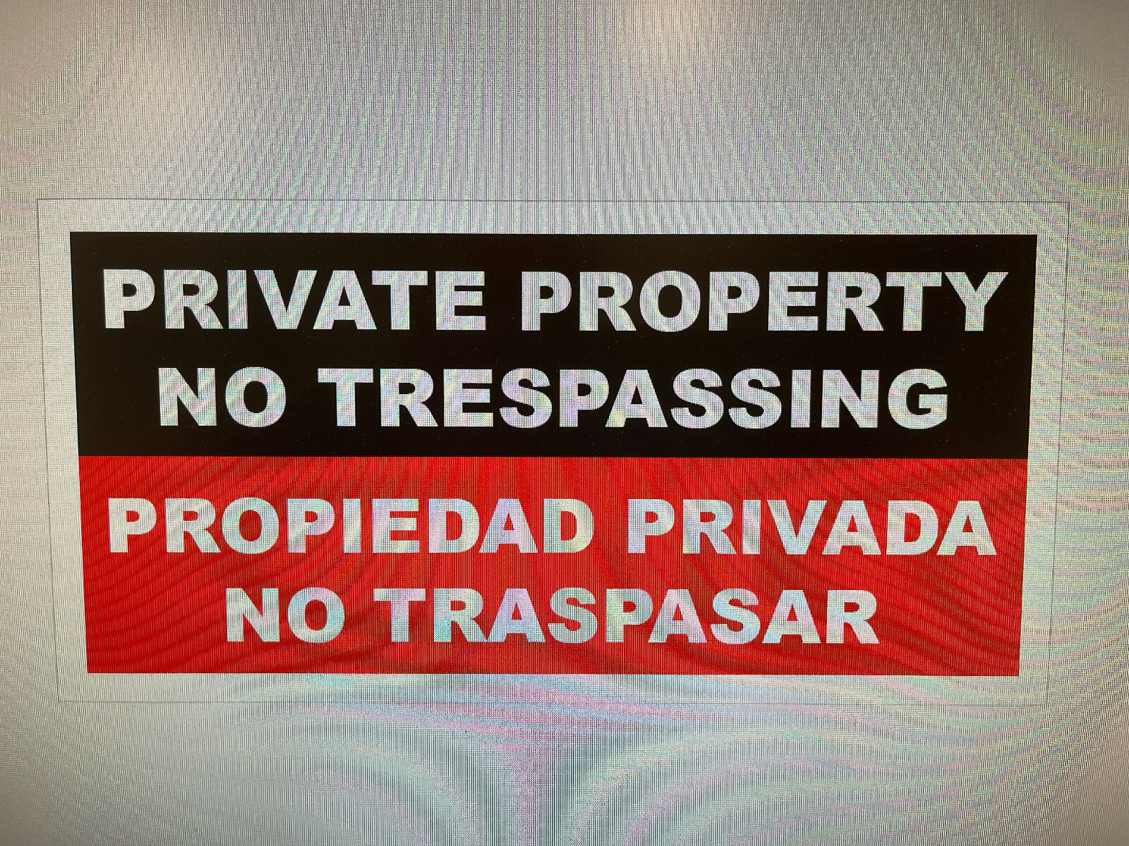 2"x4" STICKERS NO TRESPASSING SQUATTER DETERENT