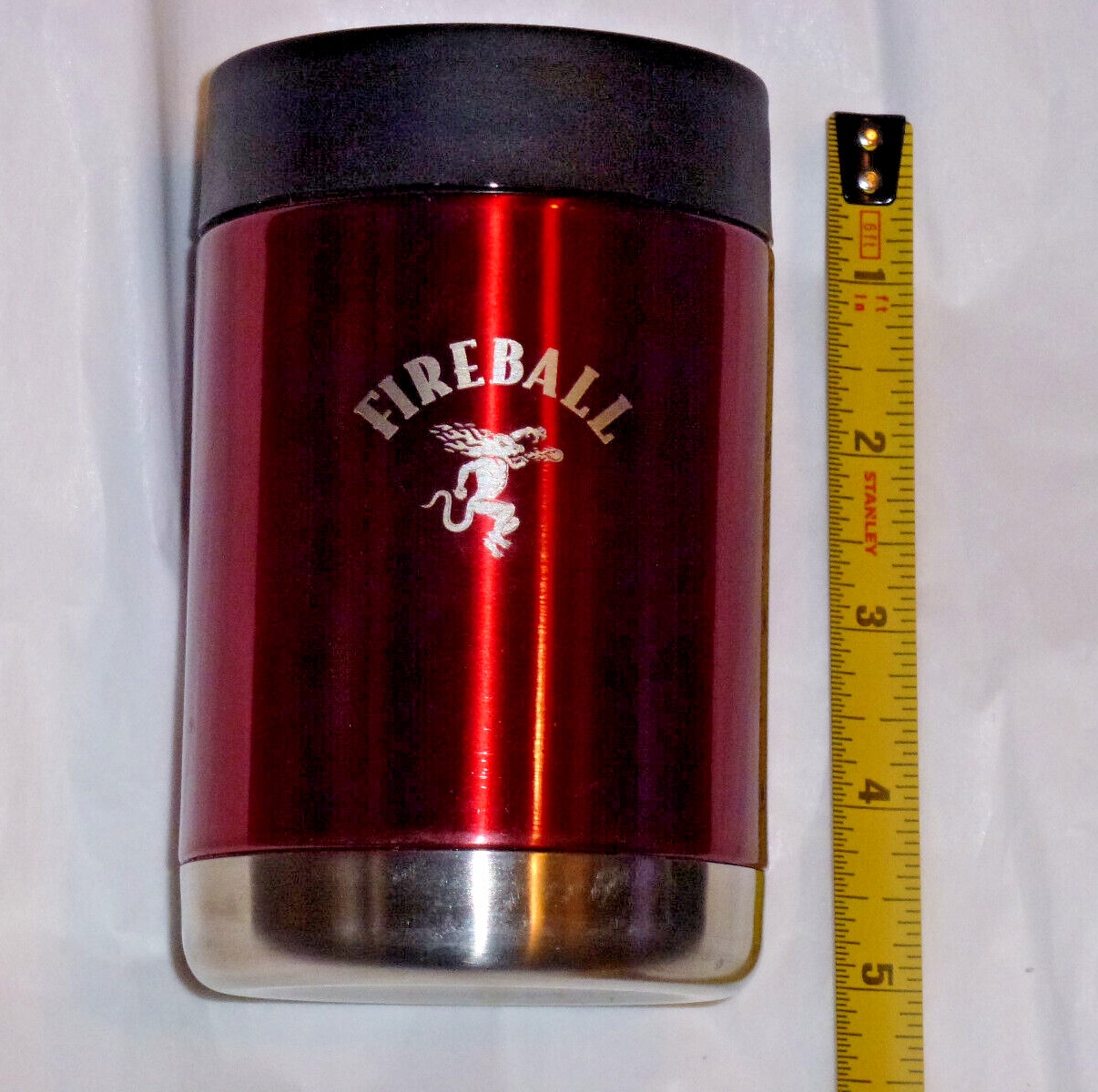 FIREBALL Metal Chrome Koozie - Thermo-Insulated - Vendor/Demo Bonus Gift