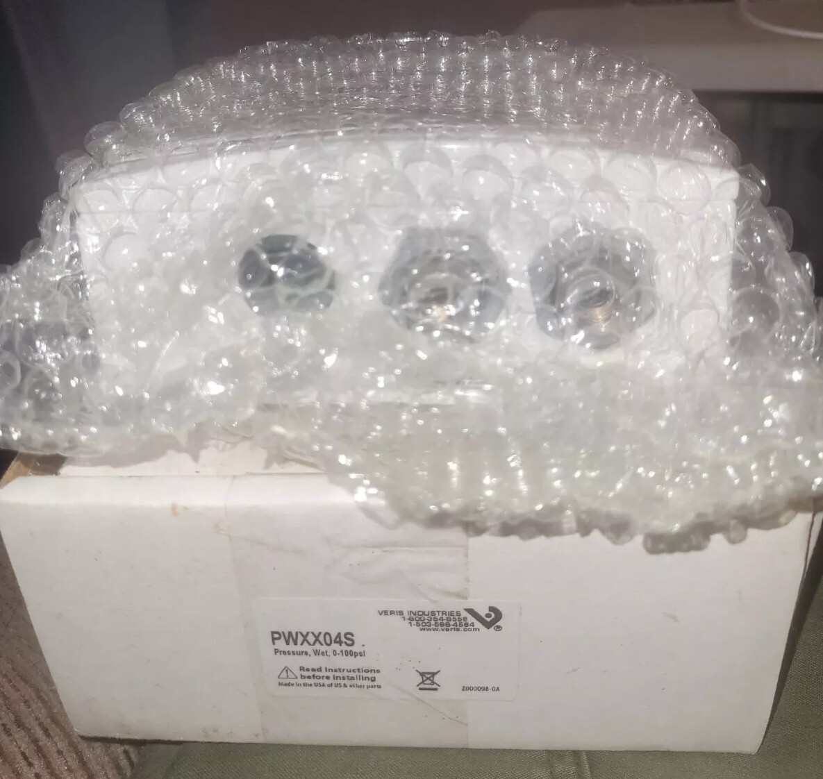 Veris Industries PWXX04S - 0/100# Wet # Xducer4-20Ma Out NEW WITH QUALITY SEAL