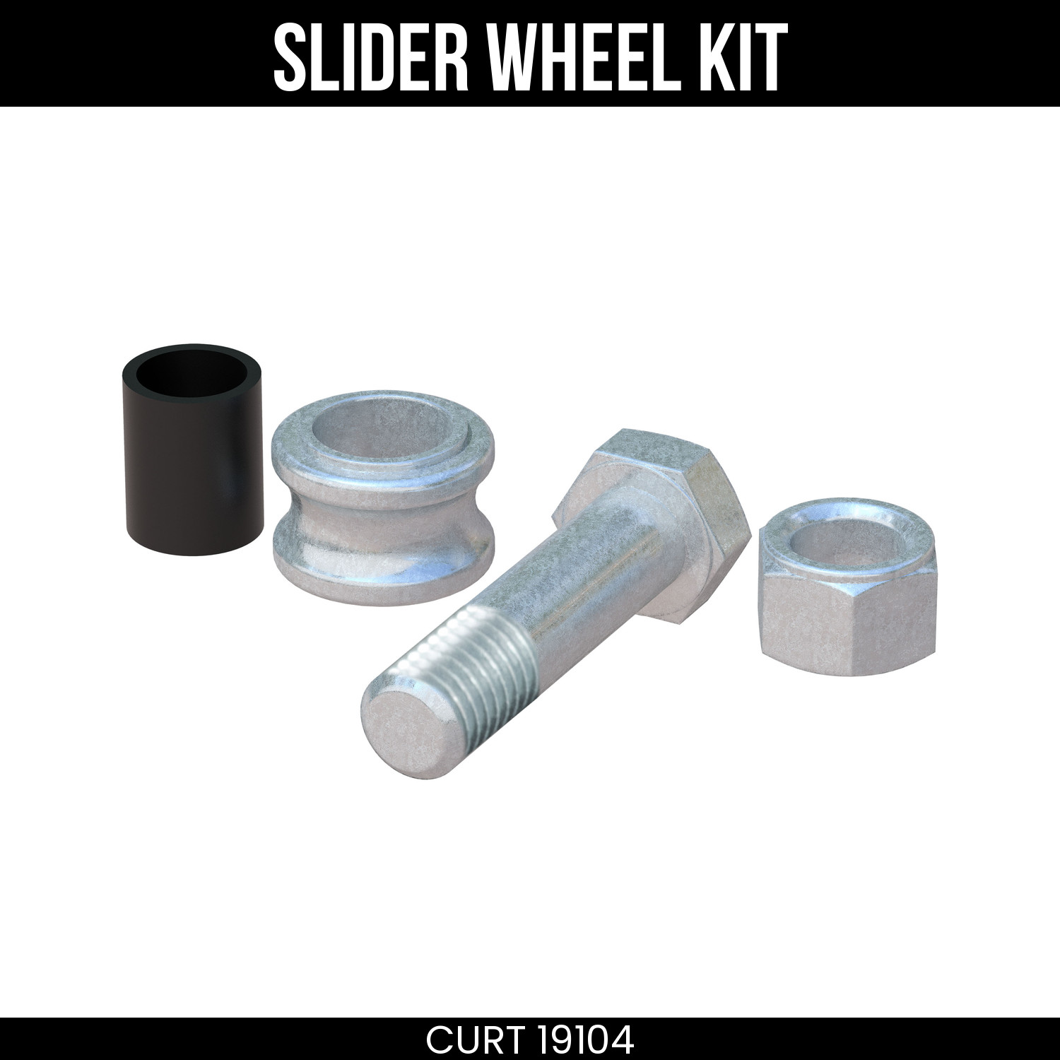 CURT Replacement S Series 5th Wheel Slider Wheel Kit 19104