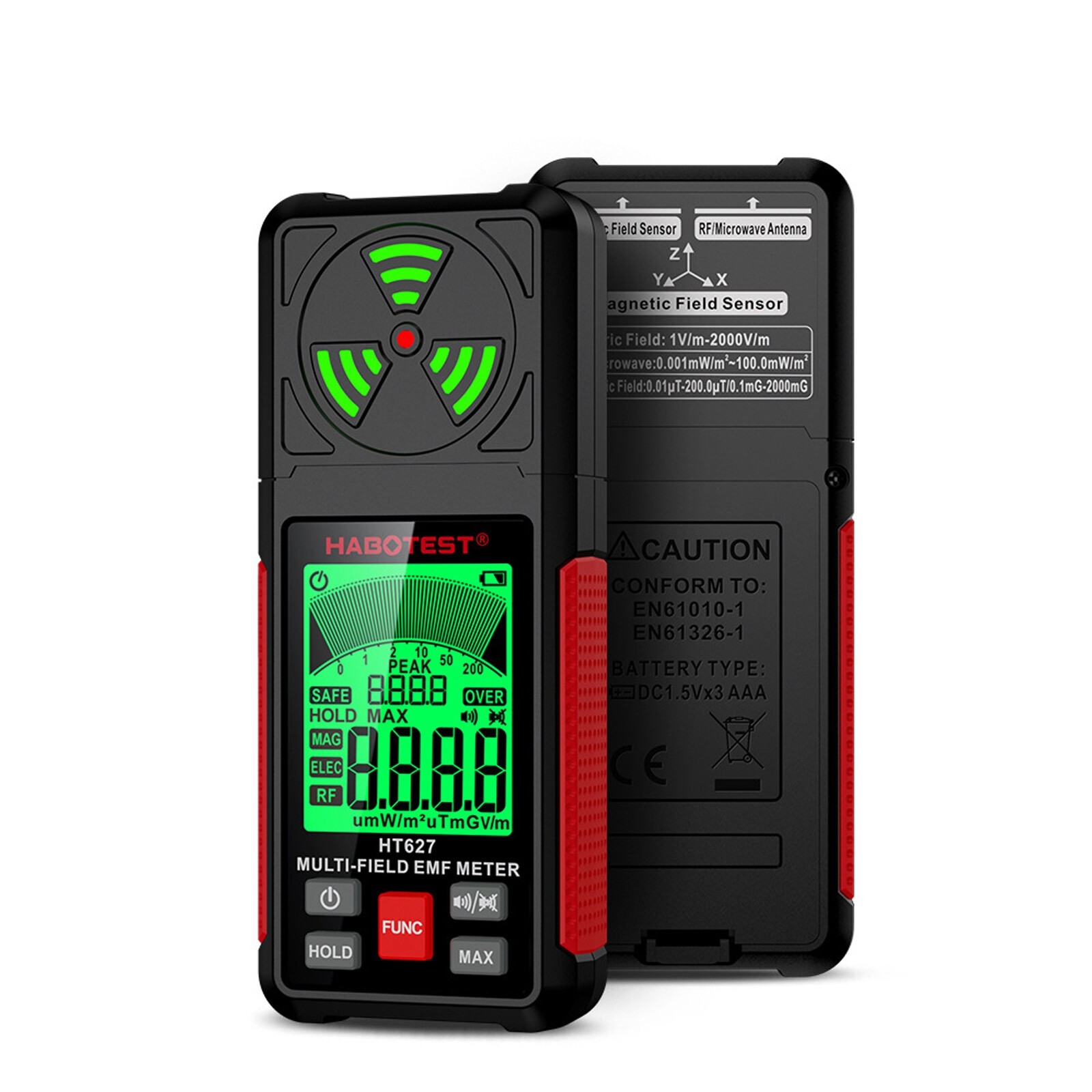 Electromagnetic Radiation Tester Handheld Radio Frequency Field EMF Meter
