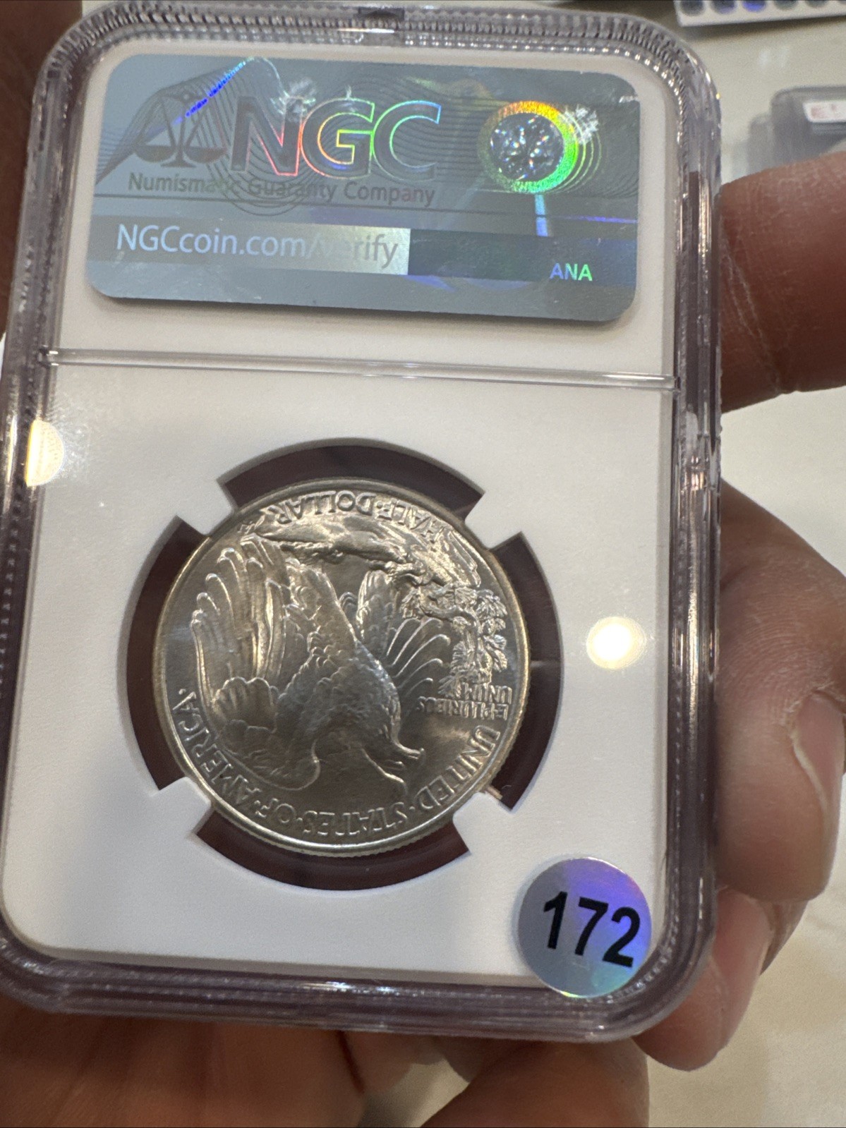 1945 50c Silver Walking Liberty Half Dollar NGC Ms66