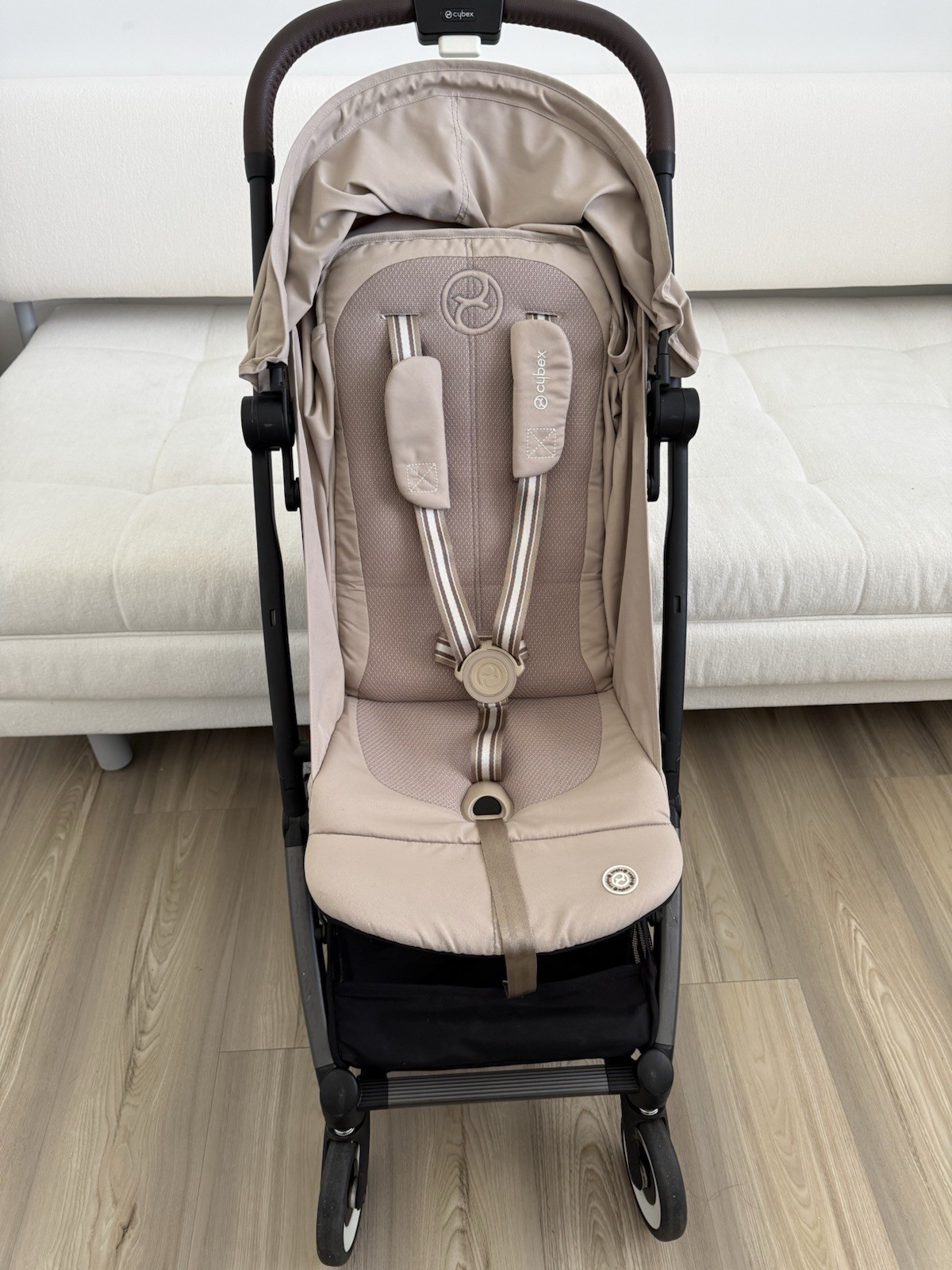 Cybex Orfeo Lightweight Single Stroller, Beige, Hood/Canopy & Basket