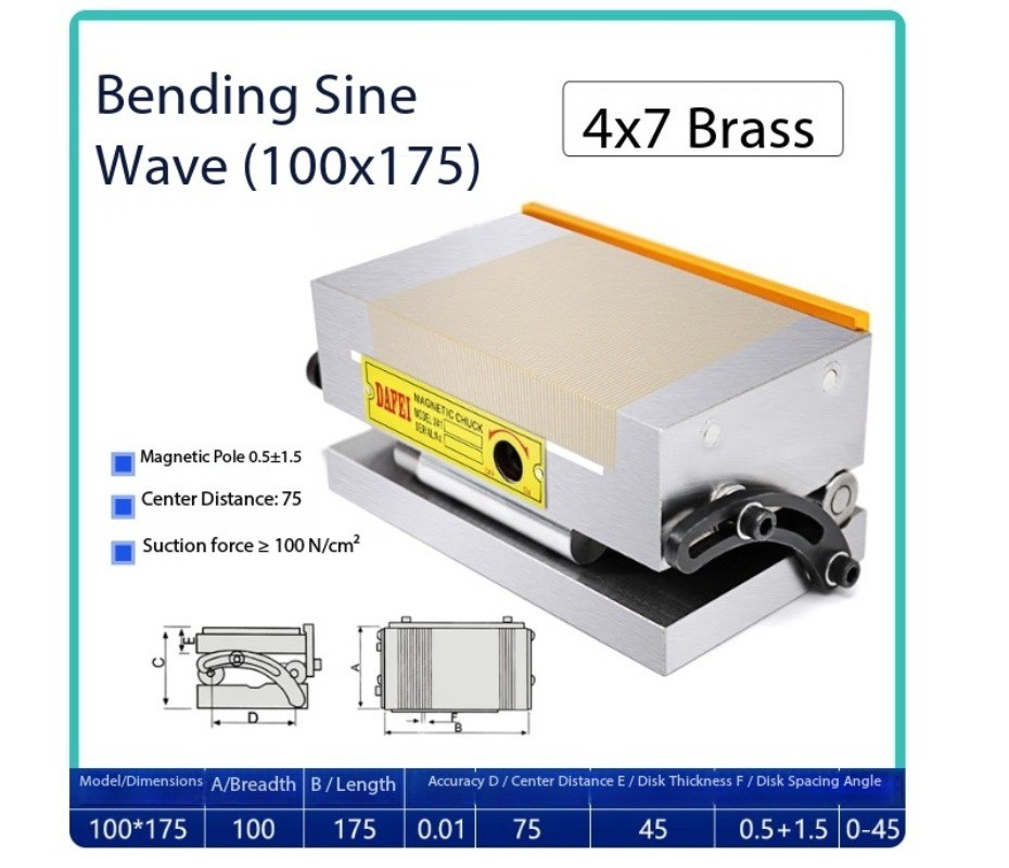 Grinding Machine Sine Slope Magnetic Disk Magnetic Table Adjustable Angle