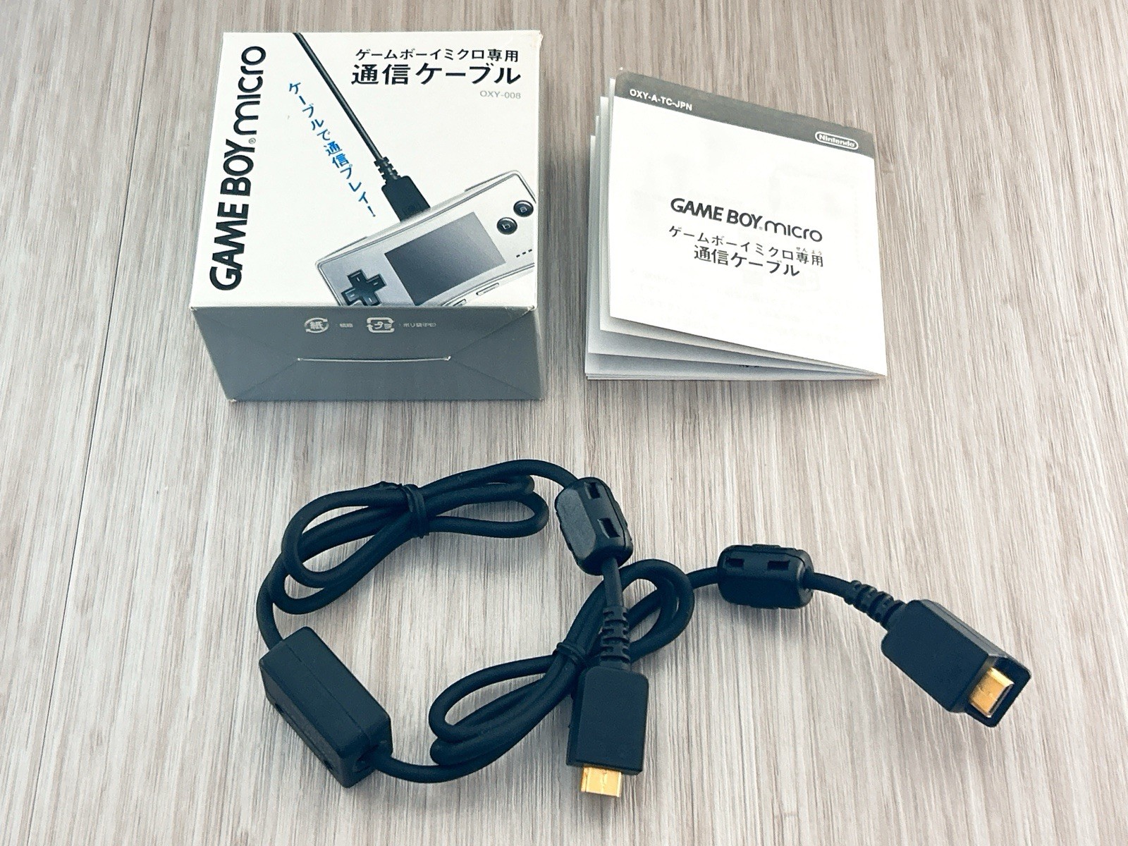 Nintendo GameBoy Micro OEM Link Cable Adapter OXY-008 Complete in Box CIB Tested