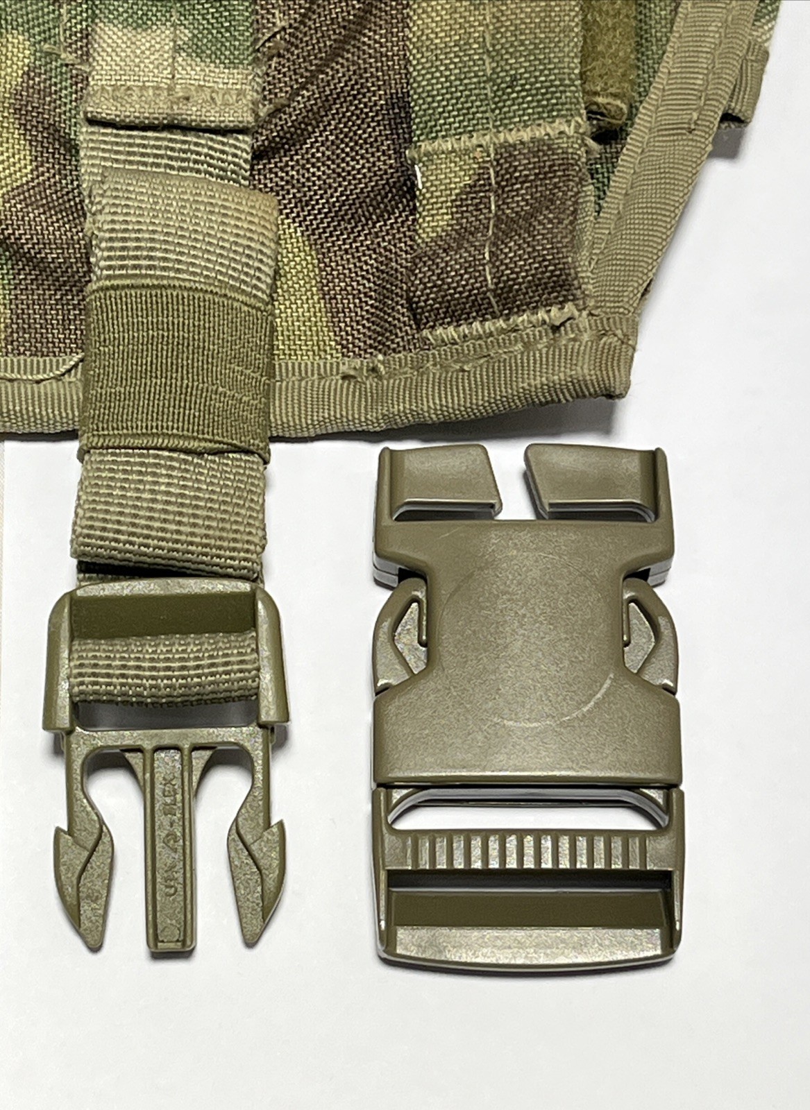 Replacement Tan 499 Buckle Set for OCP Multicam Rucksack / Backpack Webbing USGI