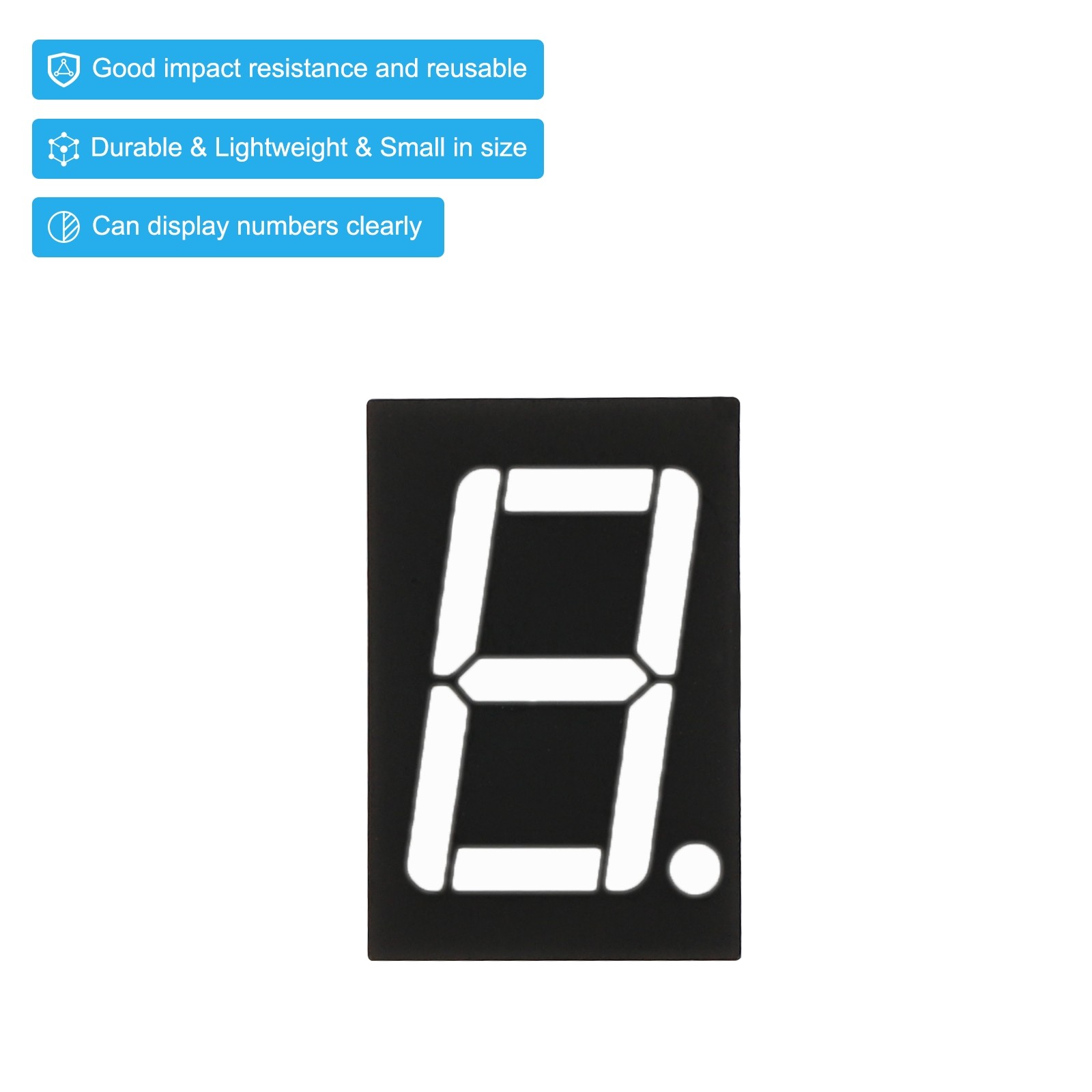 10Pcs Common Anode 7Segment 10Pin 1Bit 3.3V 0.56" LED Display White